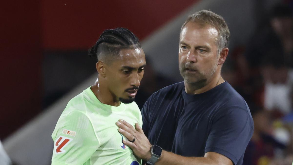 Hansi Flick no se marcha satisfecho de Mallorca a pesar de la victoria: “Jugar al 50 o 60% no es posible contra nueve jugadores”