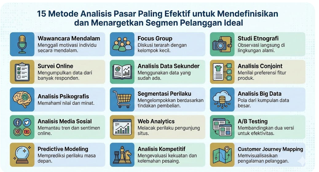 15 Metode Analisis Pasar Paling Efektif untuk Mendefinisikan dan Menargetkan Segmen Pelanggan Ideal