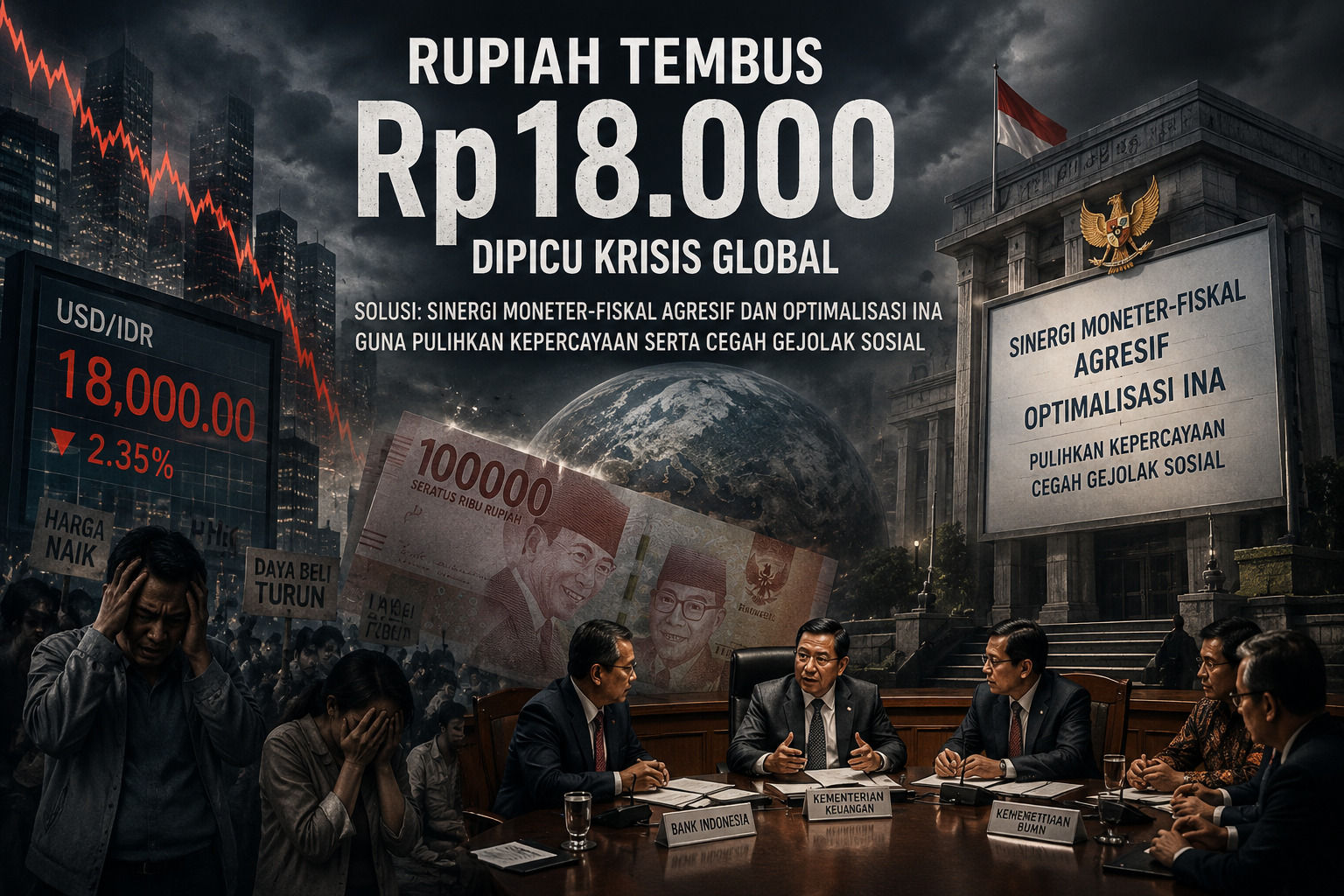 Kebijakan Strategis: Mitigasi Krisis Moneter dan Stabilisasi Ekonomi Nasional pada Ambang Batas Psikologis Rupiah Rp 18.000/USD
