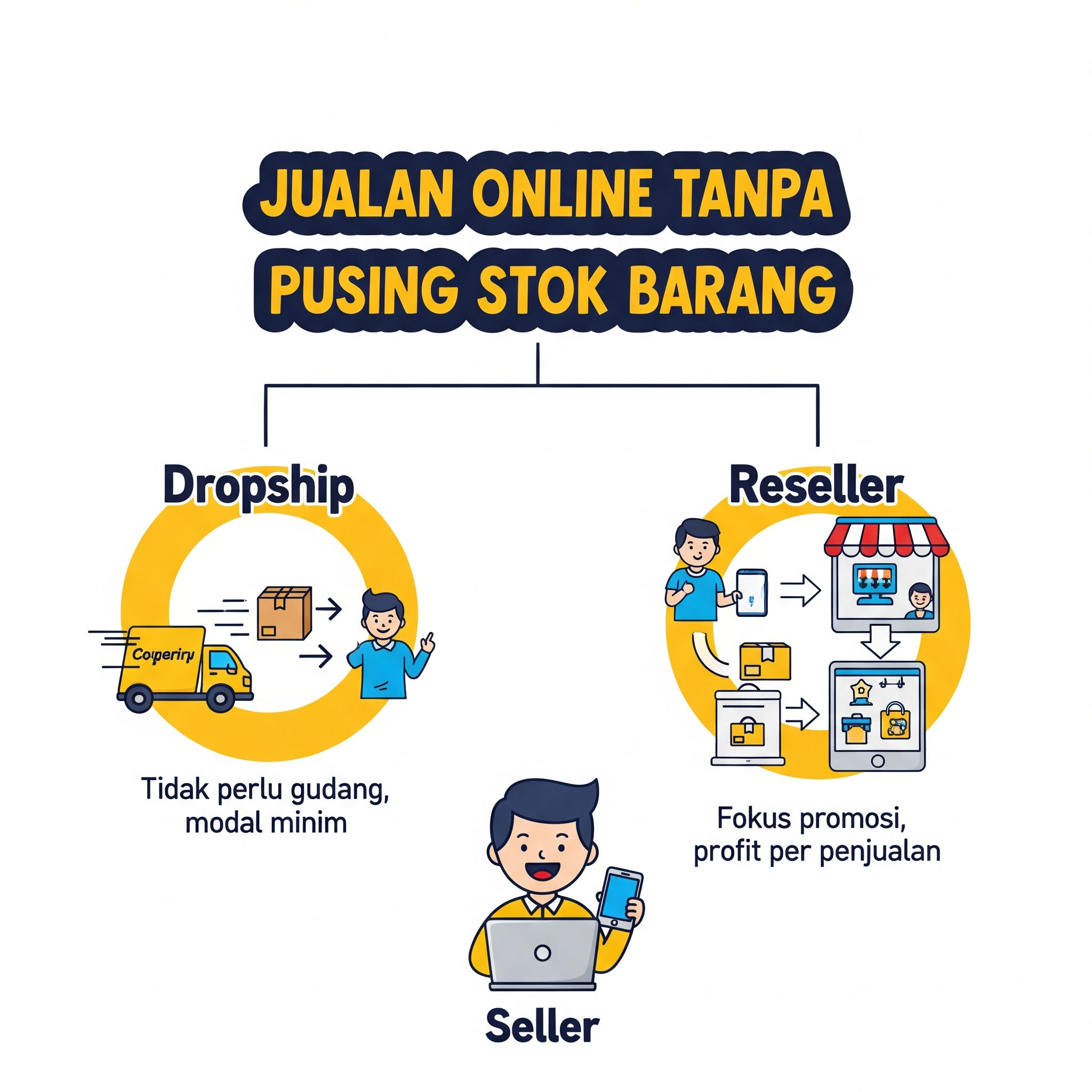  Strategi Jualan Online Tanpa Stok Barang (Dropship & Reseller)