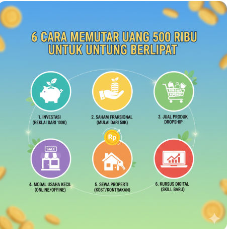 6 Cara Memutar Uang 500 Ribu untuk Untung Berlipat