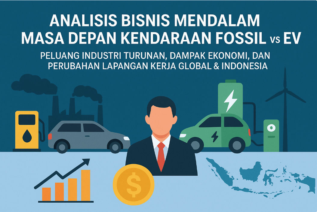 Analisis Bisnis: Masa Depan Kendaraan Bahan Bakar Fosil (ICE) vs Kendaraan Listrik (EV) — Dampak pada Industri Turunan dan Lapangan Kerja
