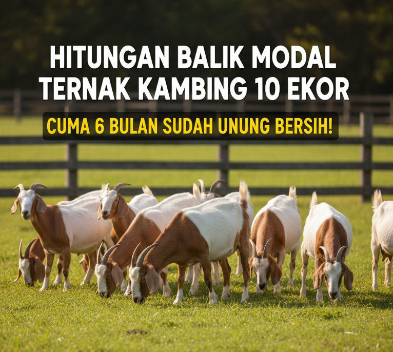 Hitungan Balik Modal Ternak Kambing 10 Ekor, Cuma 6 Bulan Sudah Untung Bersih!