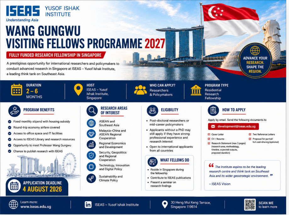 π’ FULLY FUNDED RESEARCH FELLOWSHIP IN SINGAPORE 2027 πΈπ¬