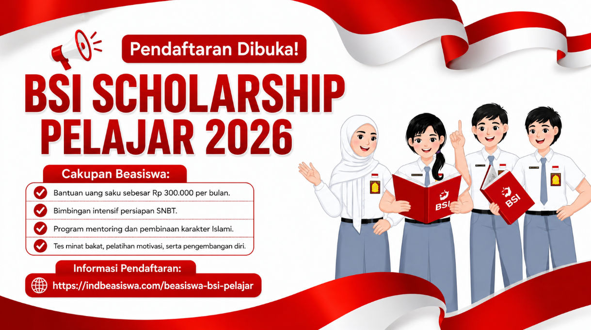Peluang Emas! Pendaftaran BSI Scholarship Pelajar 2026 Resmi Dibuka, Cek Syarat dan Cara Daftarnya