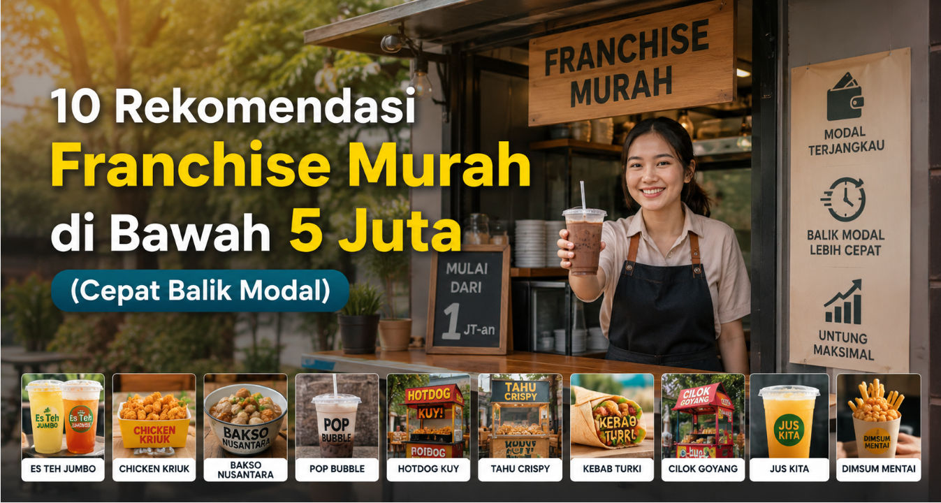 10 Rekomendasi Franchise Murah di Bawah 5 Juta (Cepat Balik Modal)