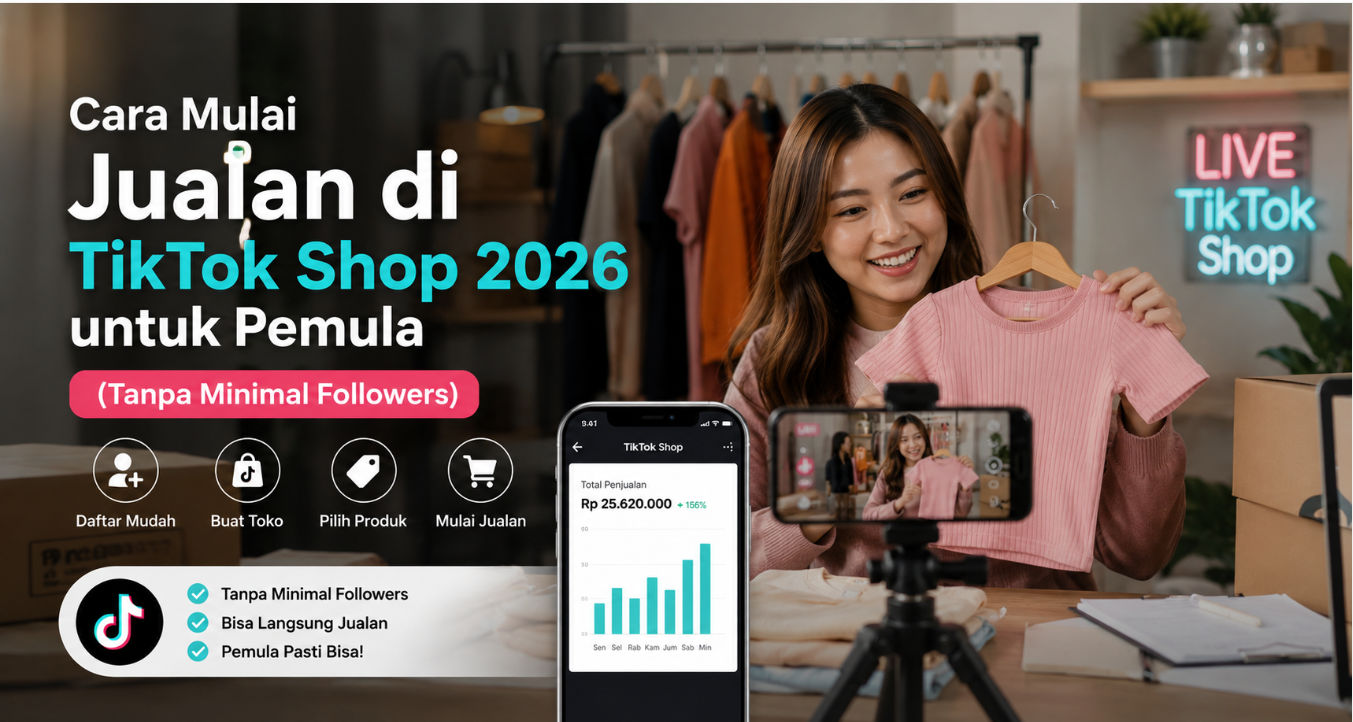 Cara Mulai Jualan di TikTok Shop 2026 untuk Pemula (Tanpa Minimal Followers)