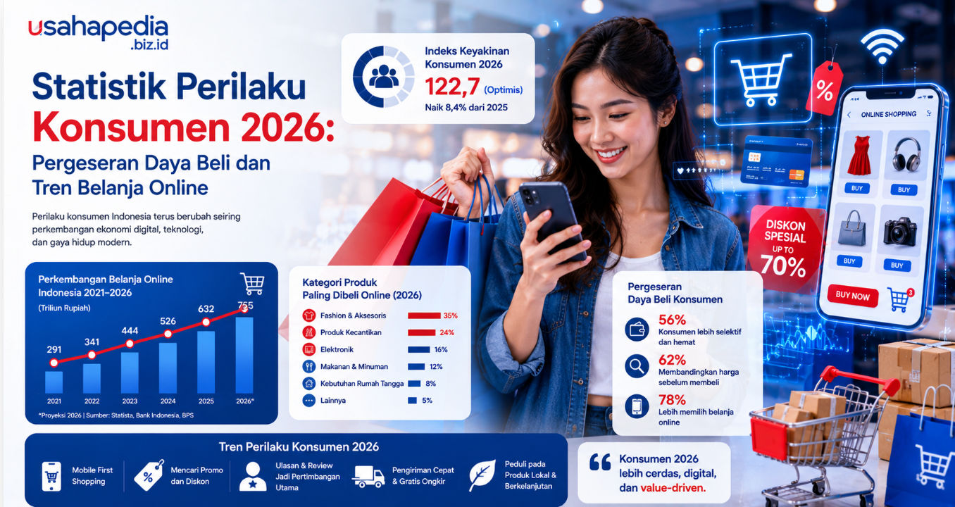 Statistik Perilaku Konsumen 2026: Pergeseran Daya Beli dan Tren Belanja Online