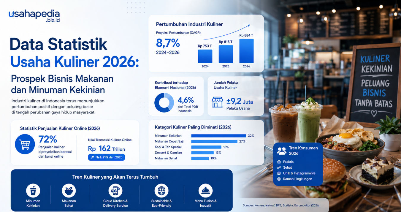 Data Statistik Usaha Kuliner 2026: Prospek Bisnis Makanan dan Minuman Kekinian