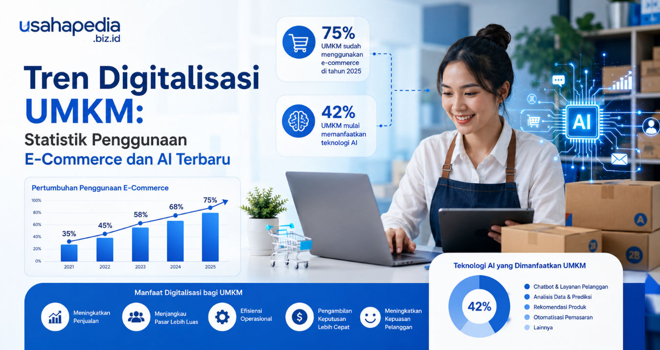 Tren Digitalisasi UMKM: Statistik Penggunaan E-Commerce dan AI Terbaru
