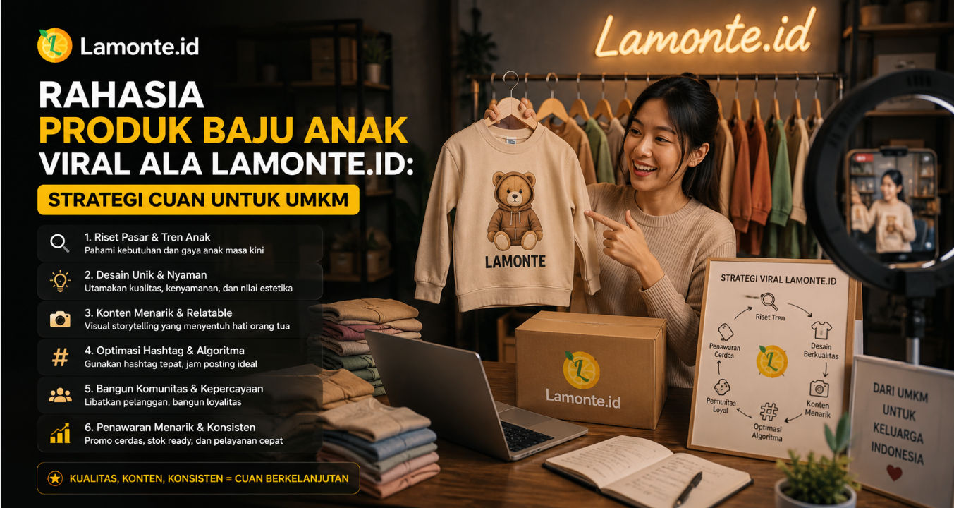 Rahasia Produk Baju Anak Viral ala Lamonte.id: Strategi Cuan untuk UMKM