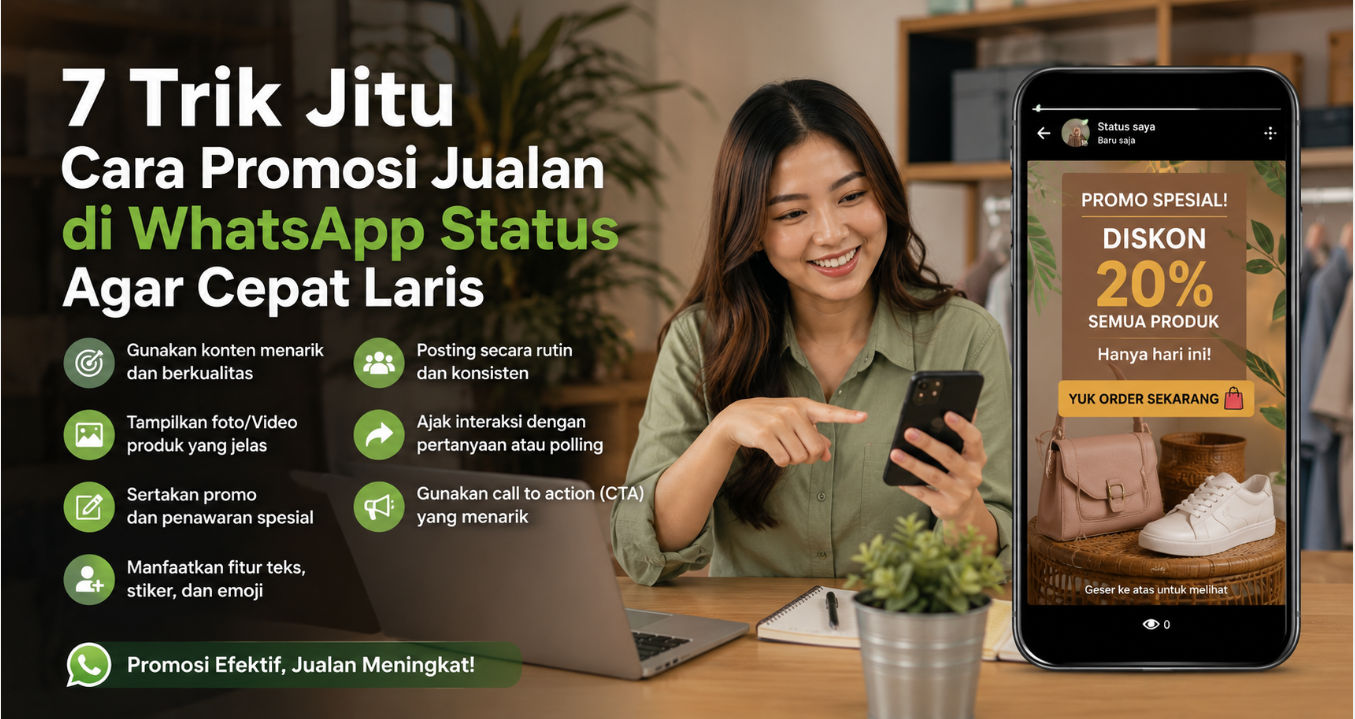 7 Trik Jitu Cara Promosi Jualan di WhatsApp Status Agar Cepat Laris