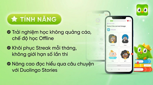 Duolingo Super - Nâng cấp chính chủ - hình ảnh sản phẩm tại EmpireTech - Hình 2