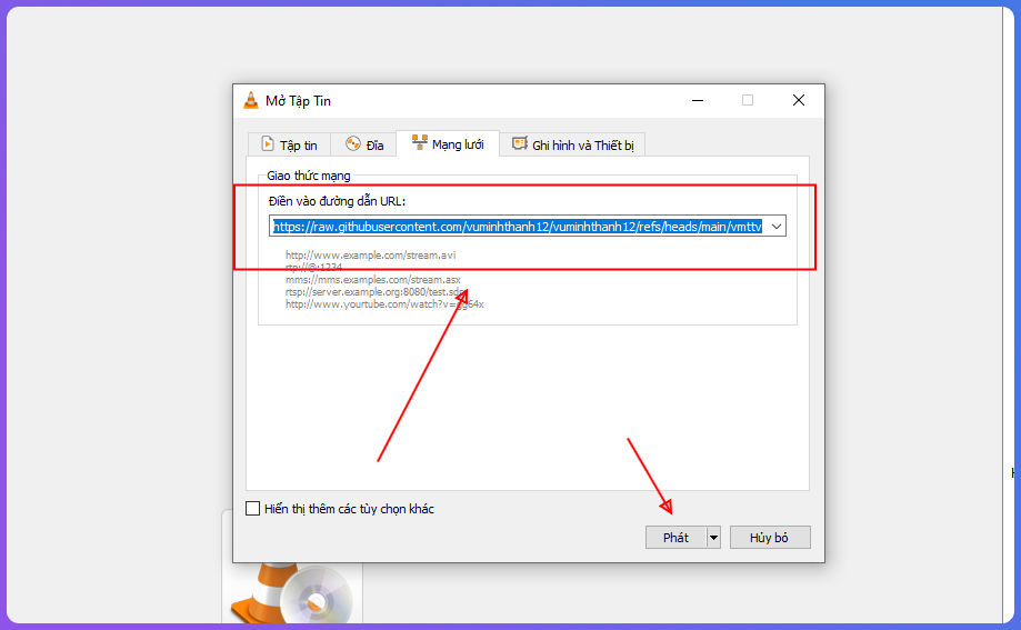 Watch football on VLC