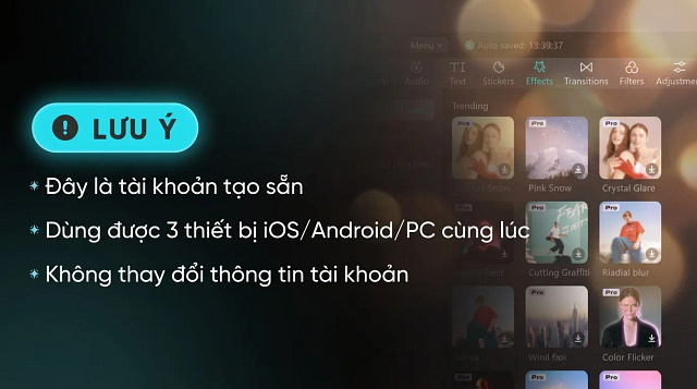 CapCut Pro - Tài khoản tạo sẵn - hình ảnh sản phẩm tại EmpireTech - Hình 3