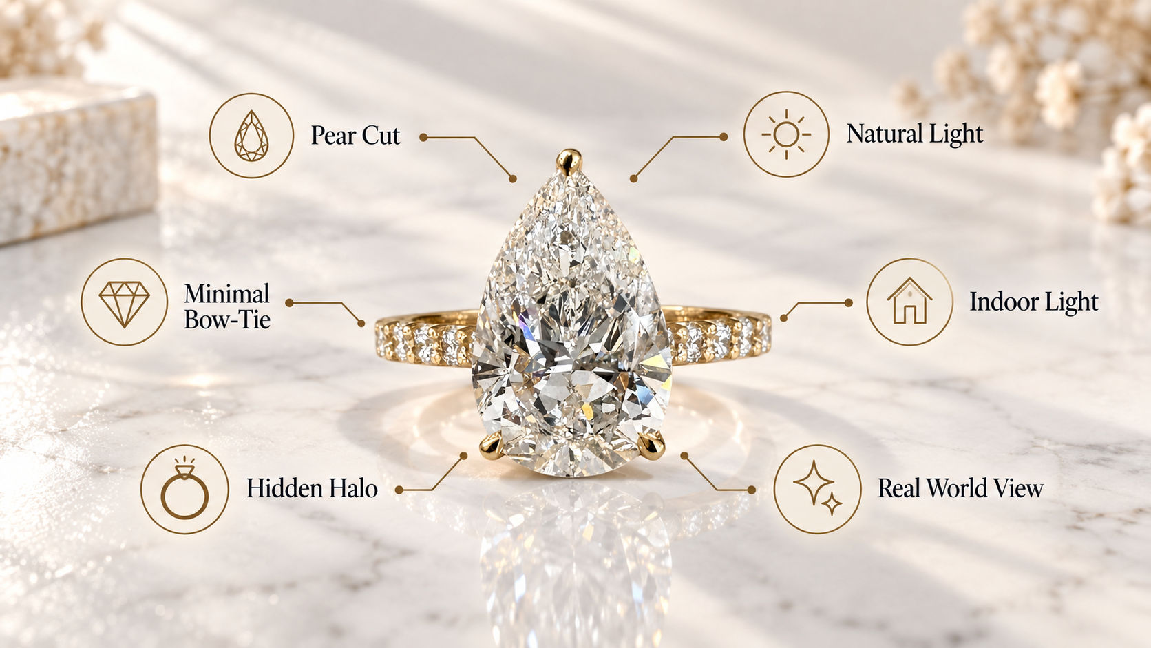 Pear Diamond Ring