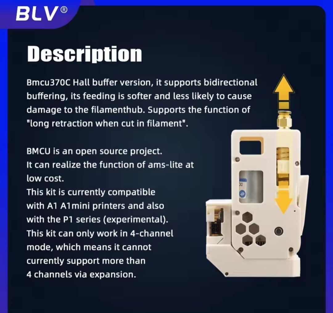 BMCU 370C Open source AMS MMU solutions AMS lite For Bambu Lab A1