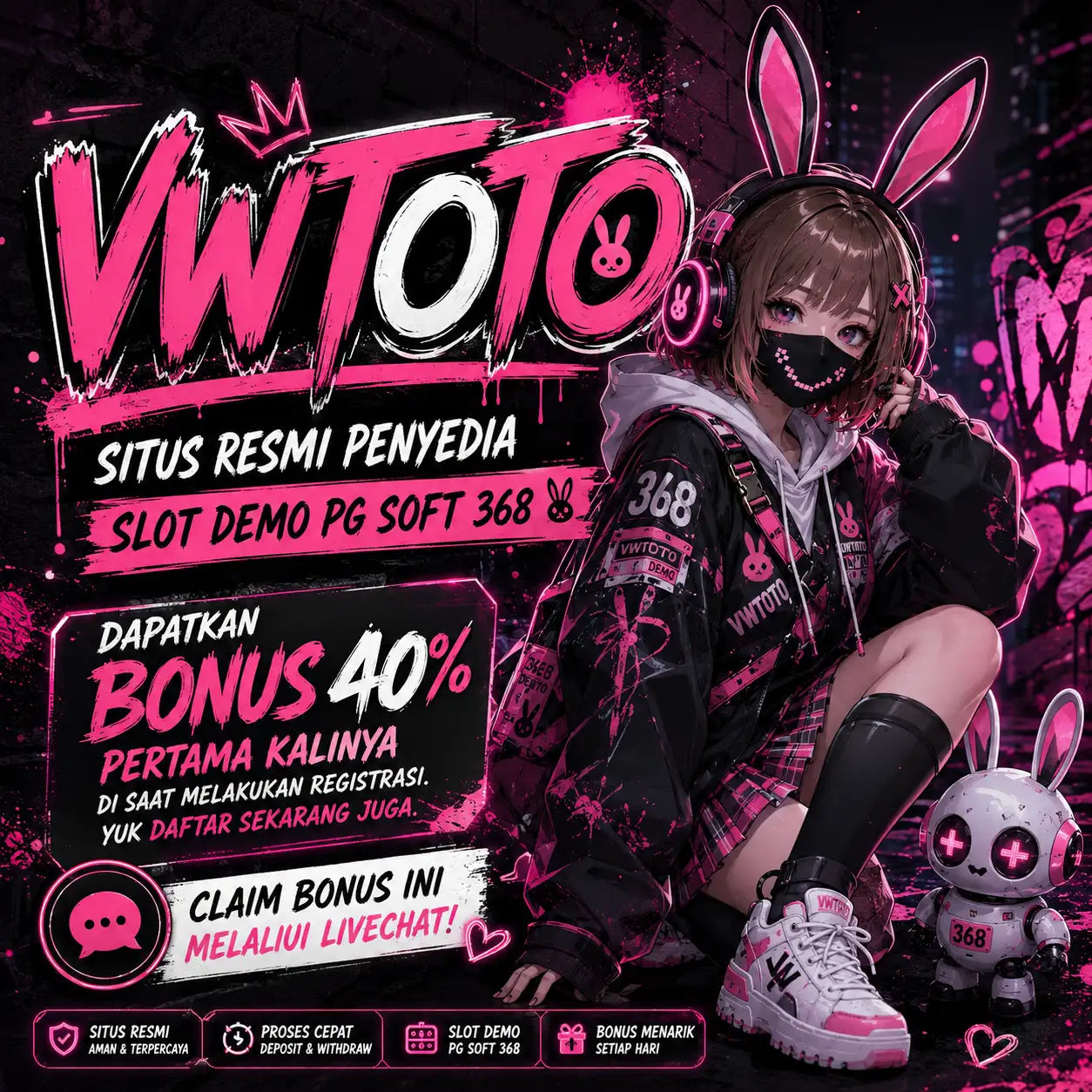 VWTOTO > Situs Akun Demo Slot Pg 368 & link login 368 Pg Soft Sensasi Mirip Asli Hari Ini