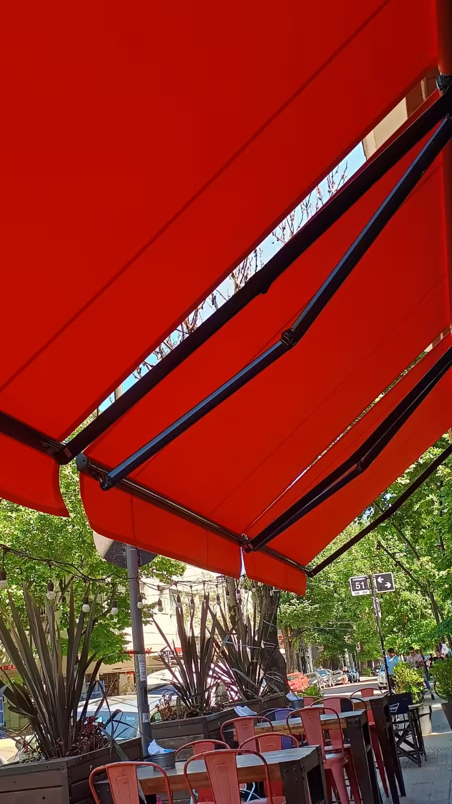 Toldo Extensible color rojo