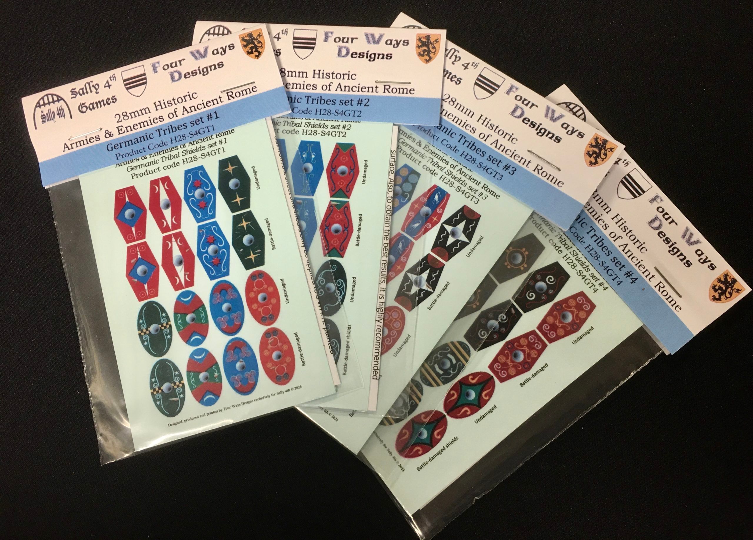 thumbnail image 2 of Battle Flag Germanic Tribes Shield Decals For Wargames Foundry, 60 Designs, 28mm Scale 2 of 5