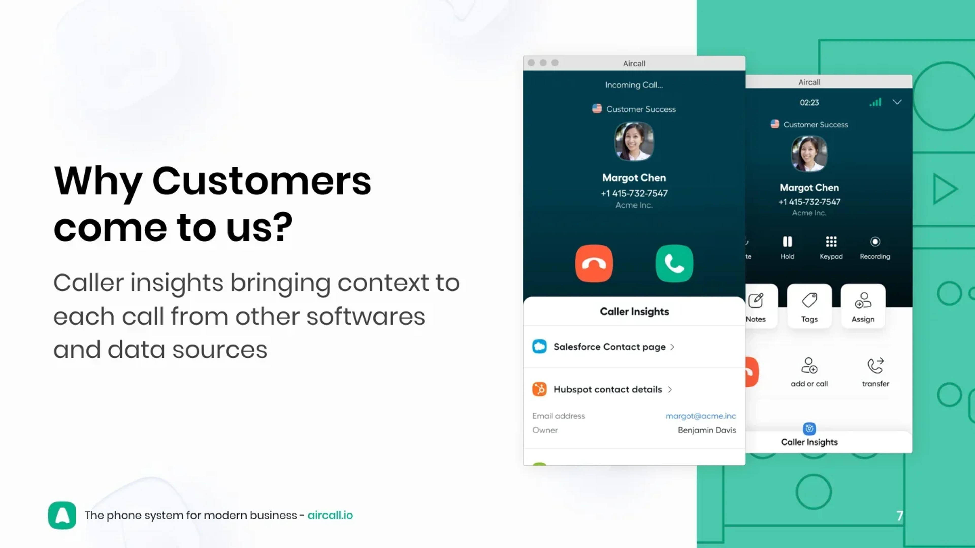 Aircall Deck - Page #7 - Solution Slide