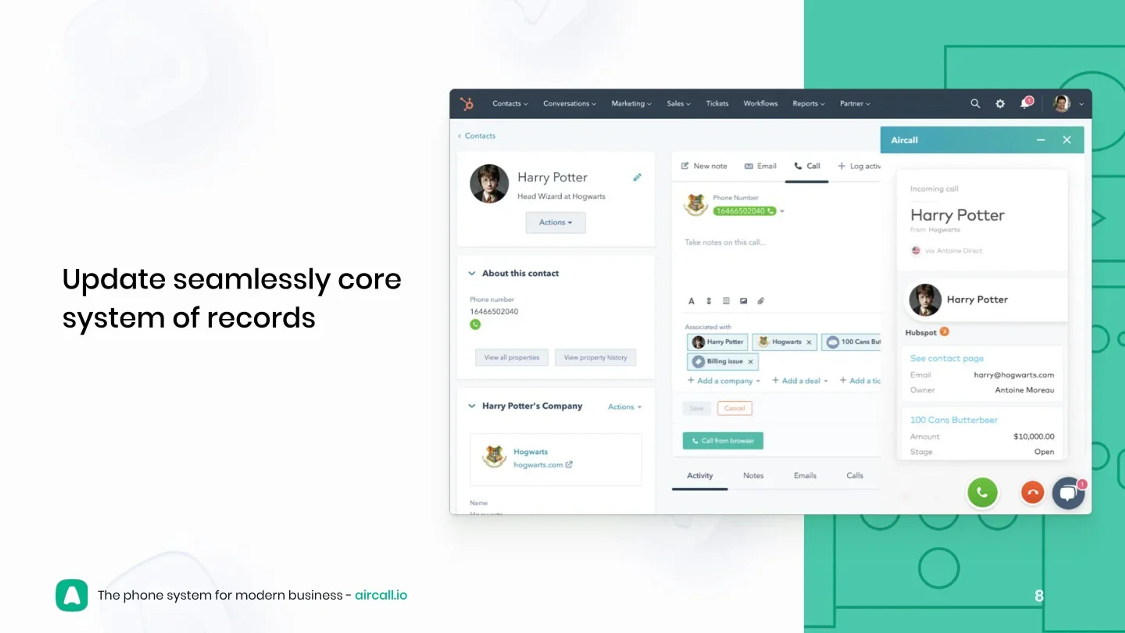 Aircall Deck - Page #8 - Solution Slide