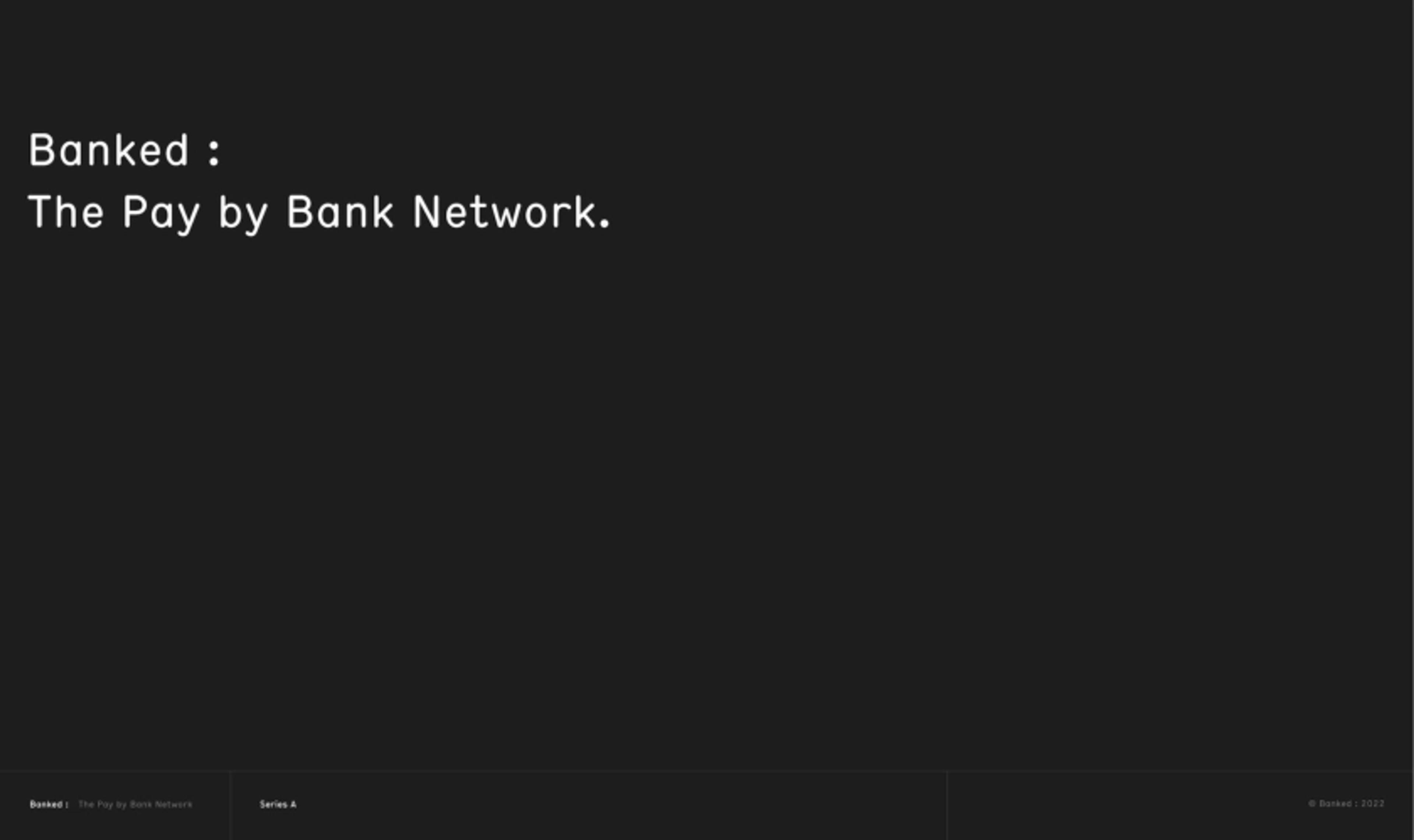 Banked : Deck - Page #1 - Title Slide