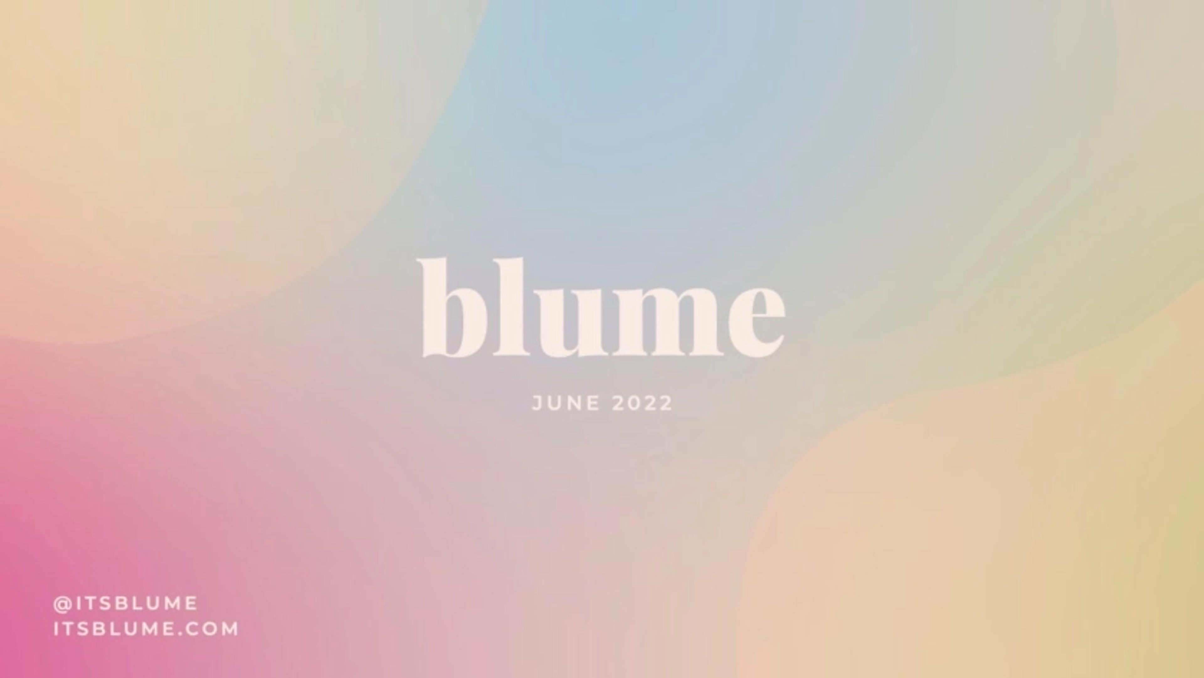 Blume Deck - Page #1 - Title Slide