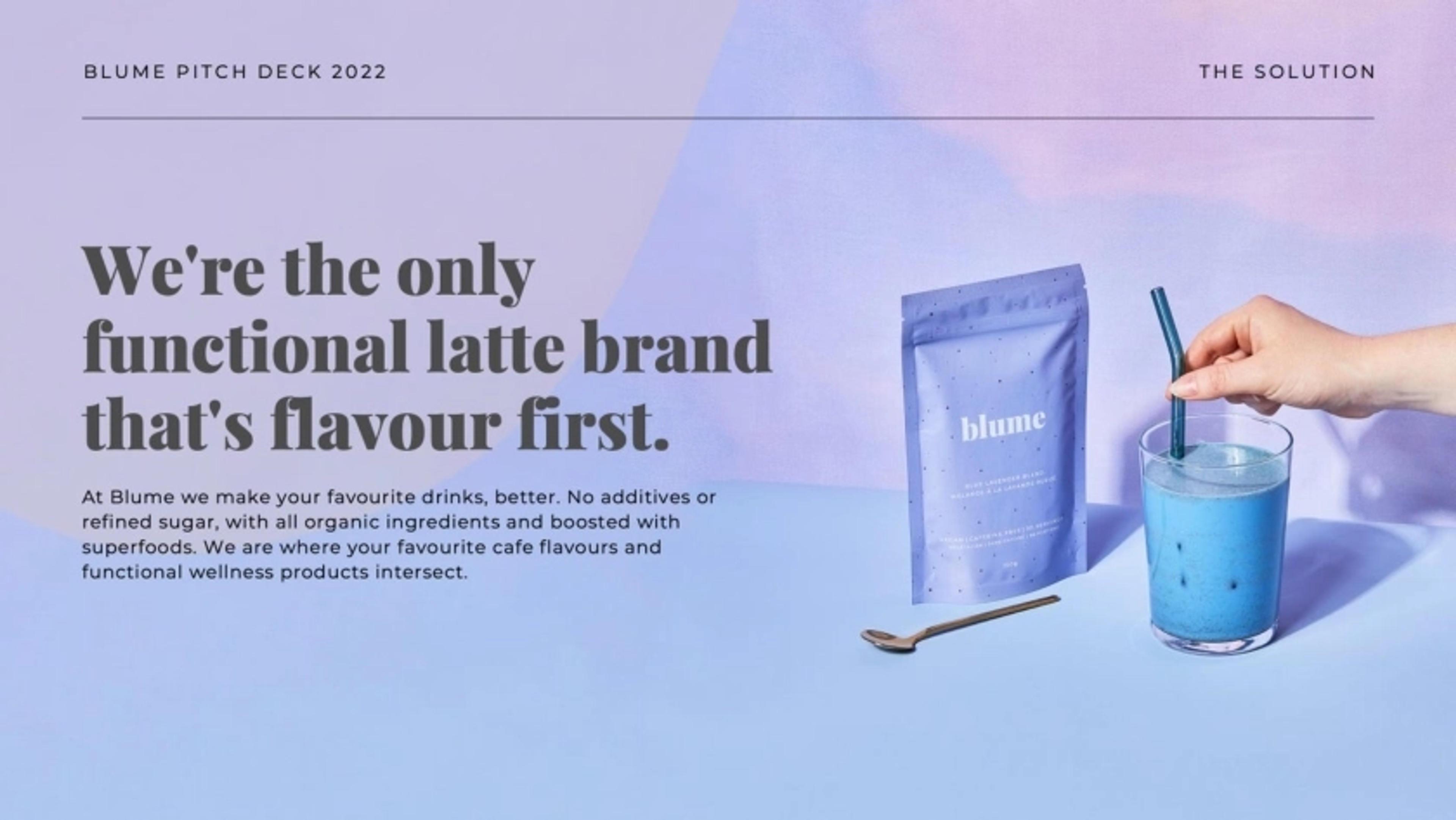 Blume Deck - Page #3 - Solution Slide