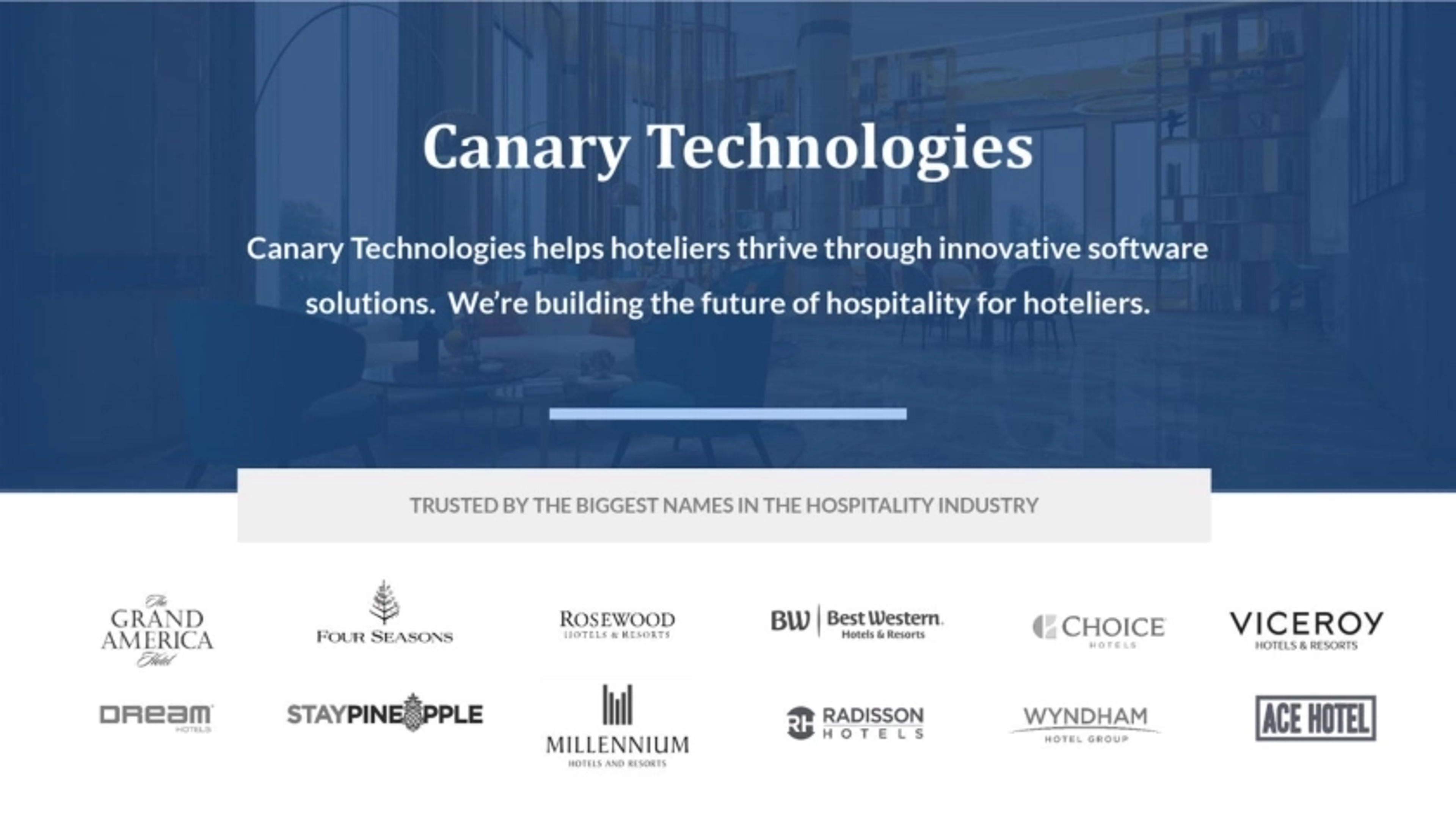 Canary Technologies Deck - Page #2 - Title Slide