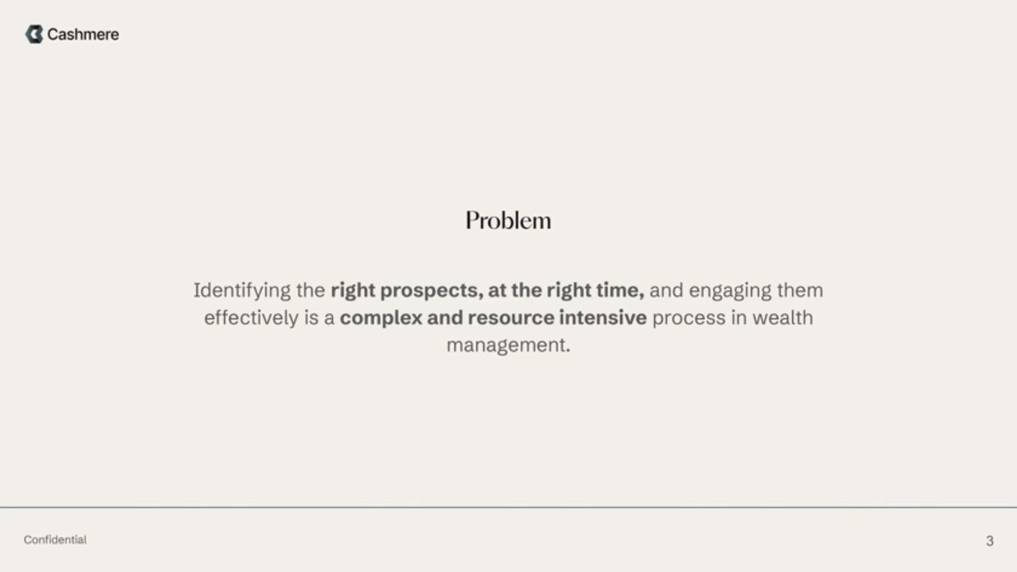 Cashmere Deck - Page #3 - Problem Slide