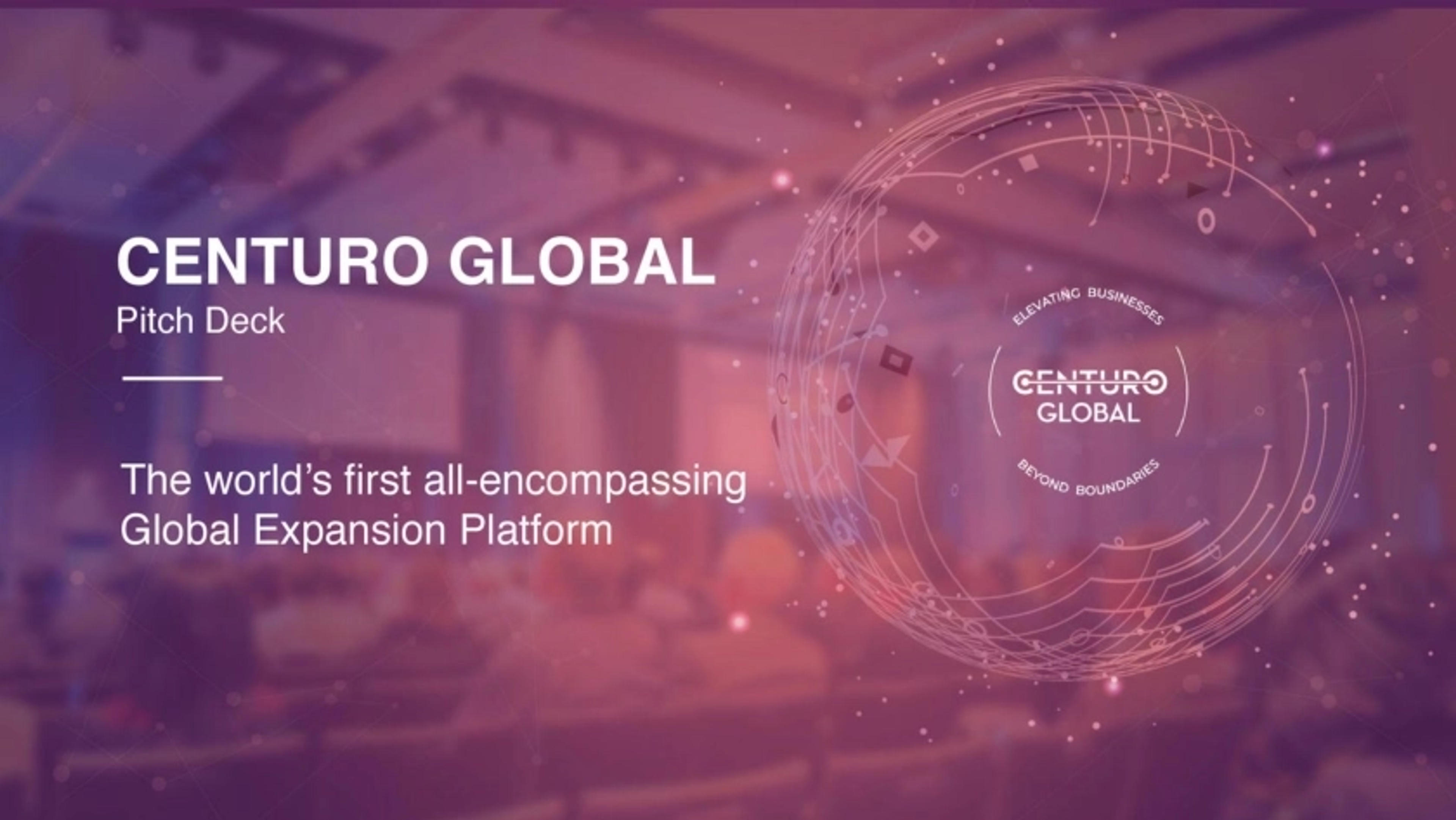 CenturoGlobal Deck - Page #1 - Title Slide
