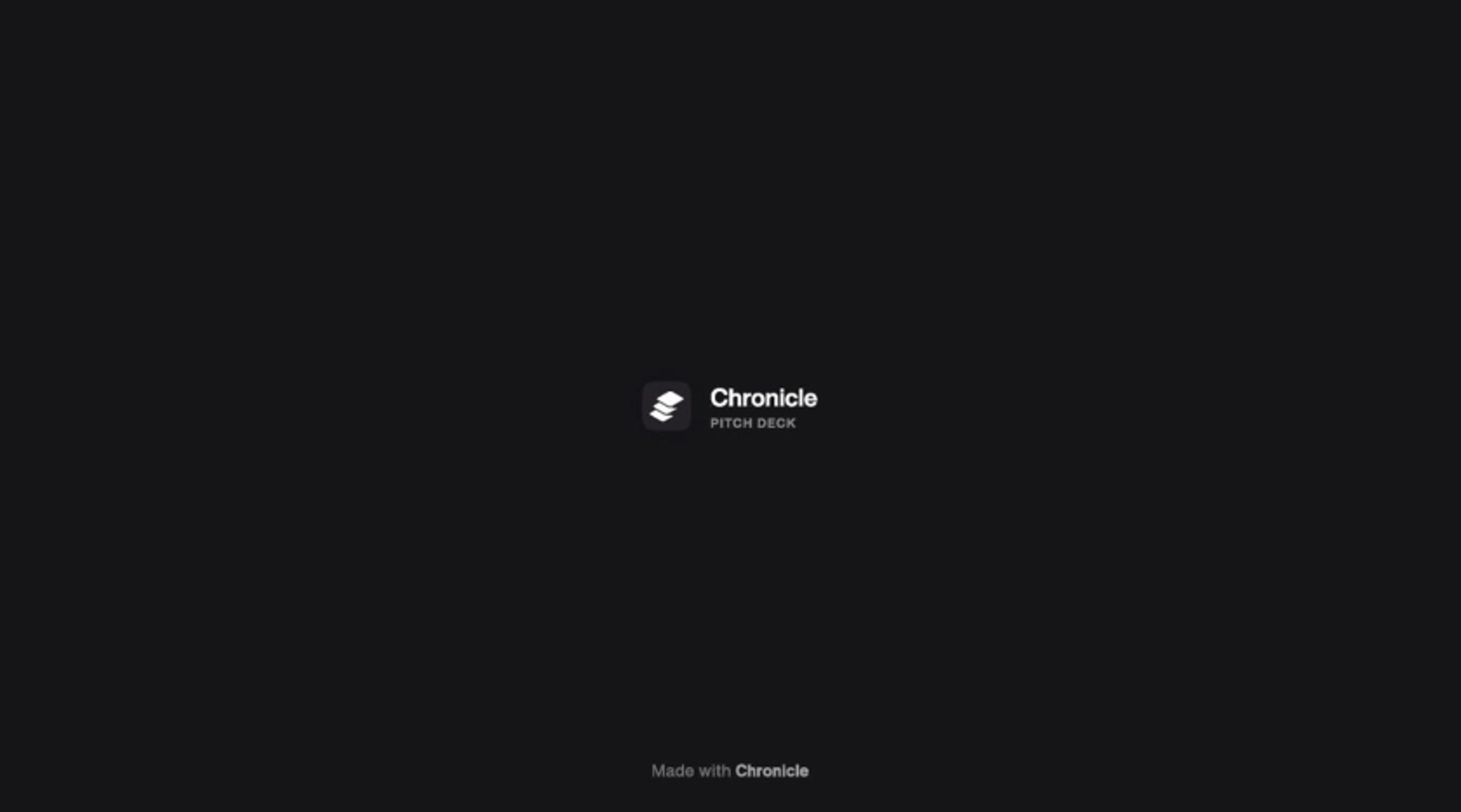 Chronicle Deck - Page #1 - Title Slide