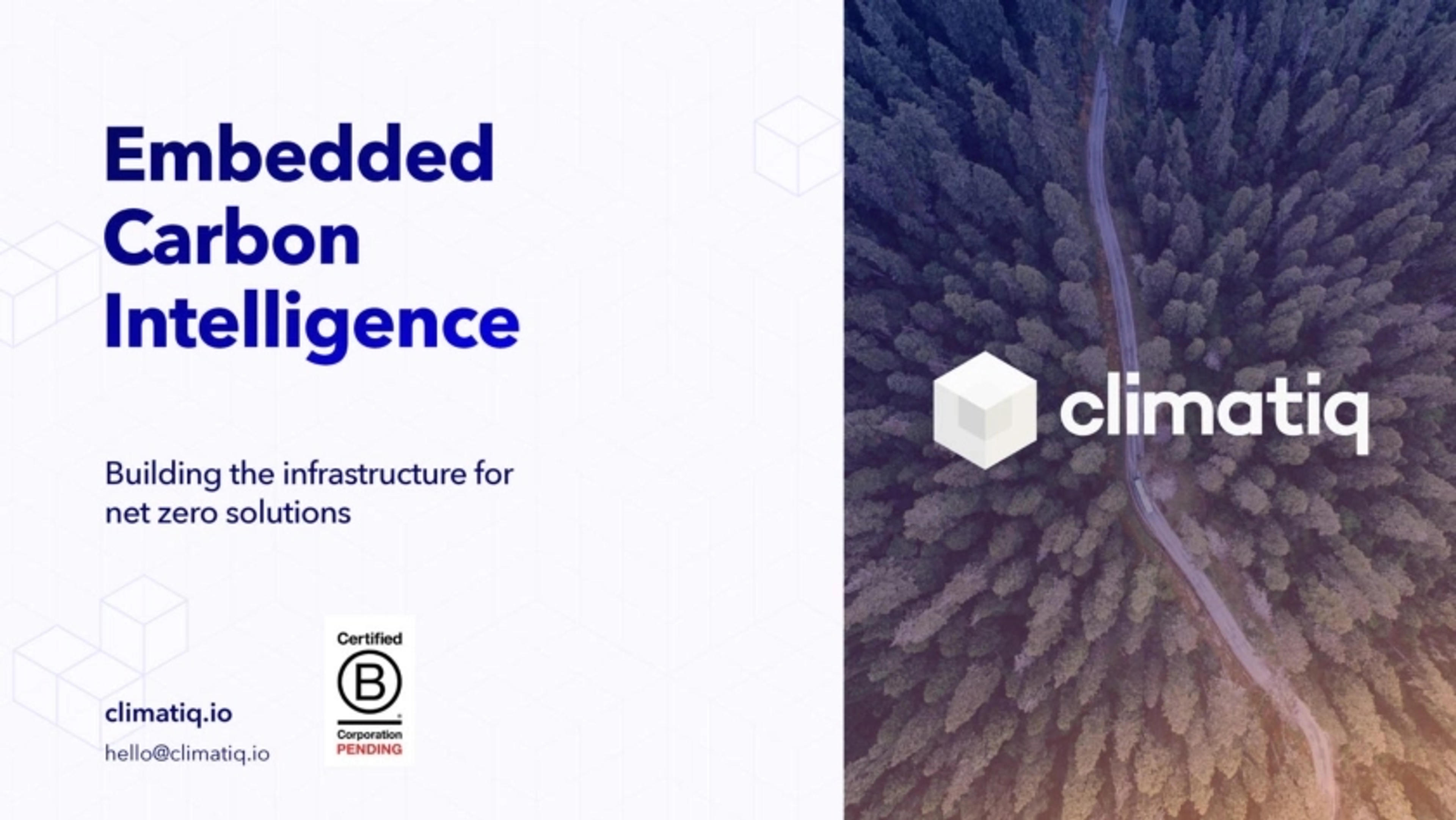 Climatiq Deck - Page #1 - Title Slide