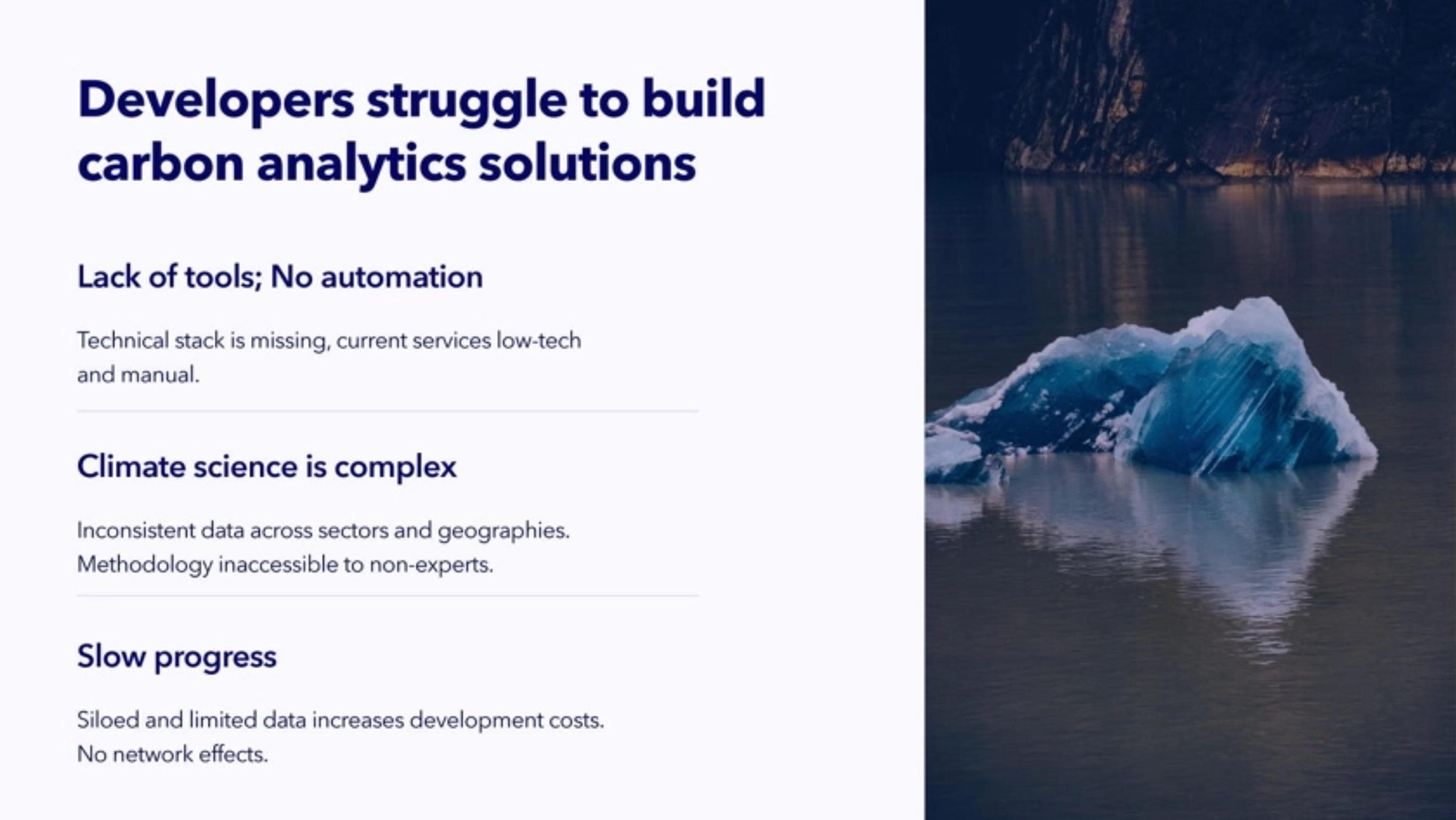 Climatiq Deck - Page #5 - Problem Slide
