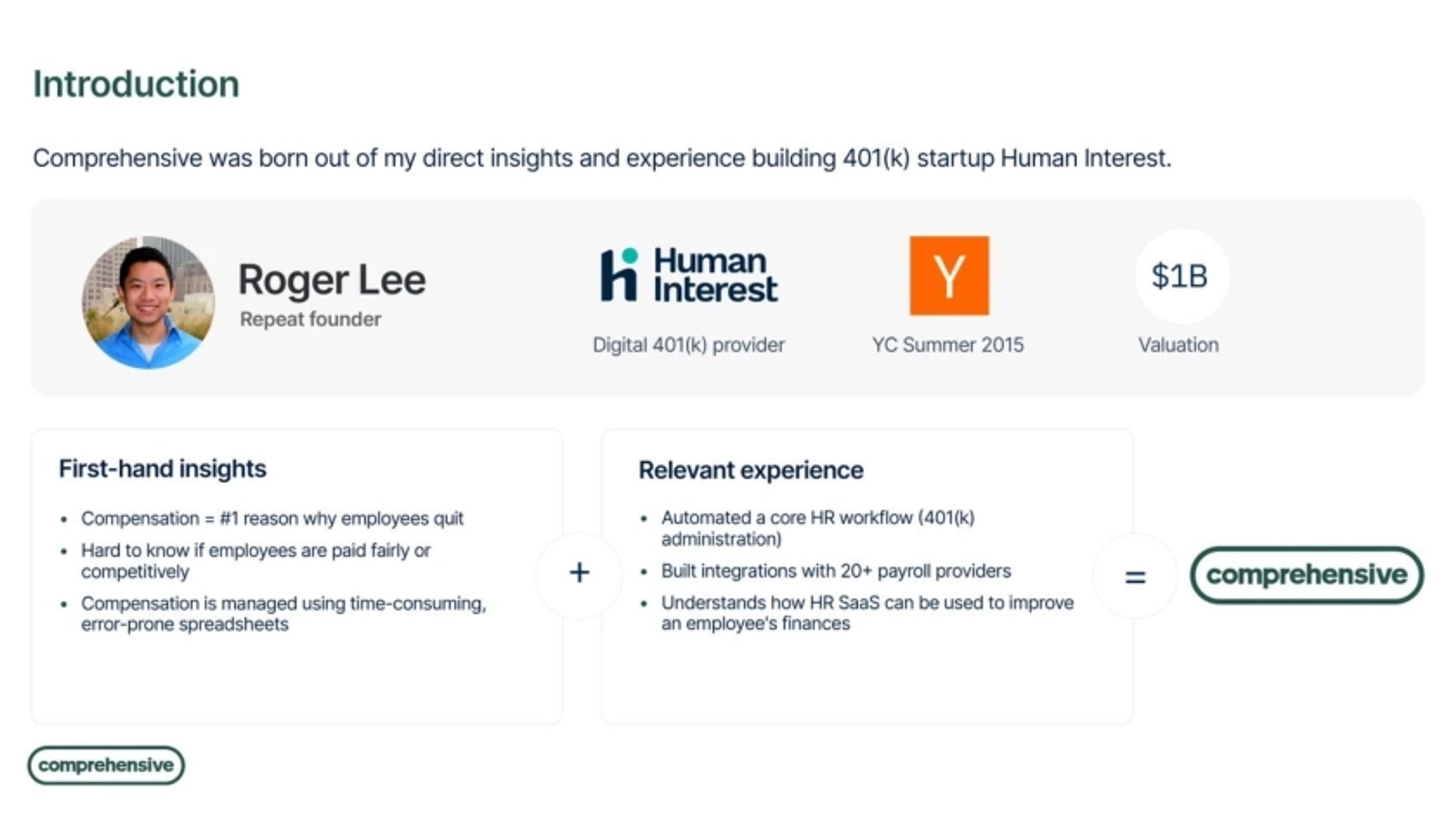 Comprehensive Deck - Page #2 - Problem Slide