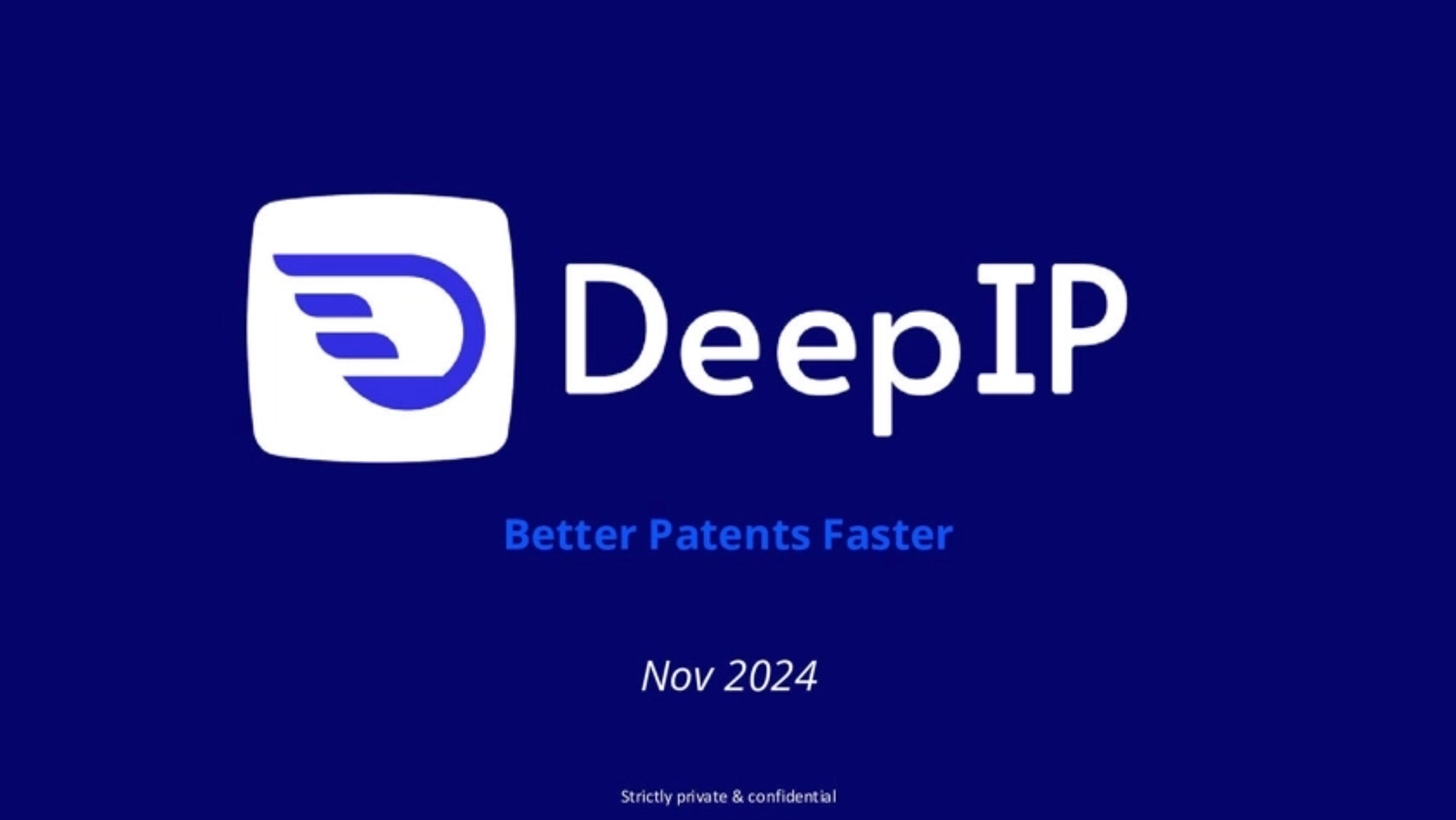 DeepIP Deck - Page #1 - Title Slide