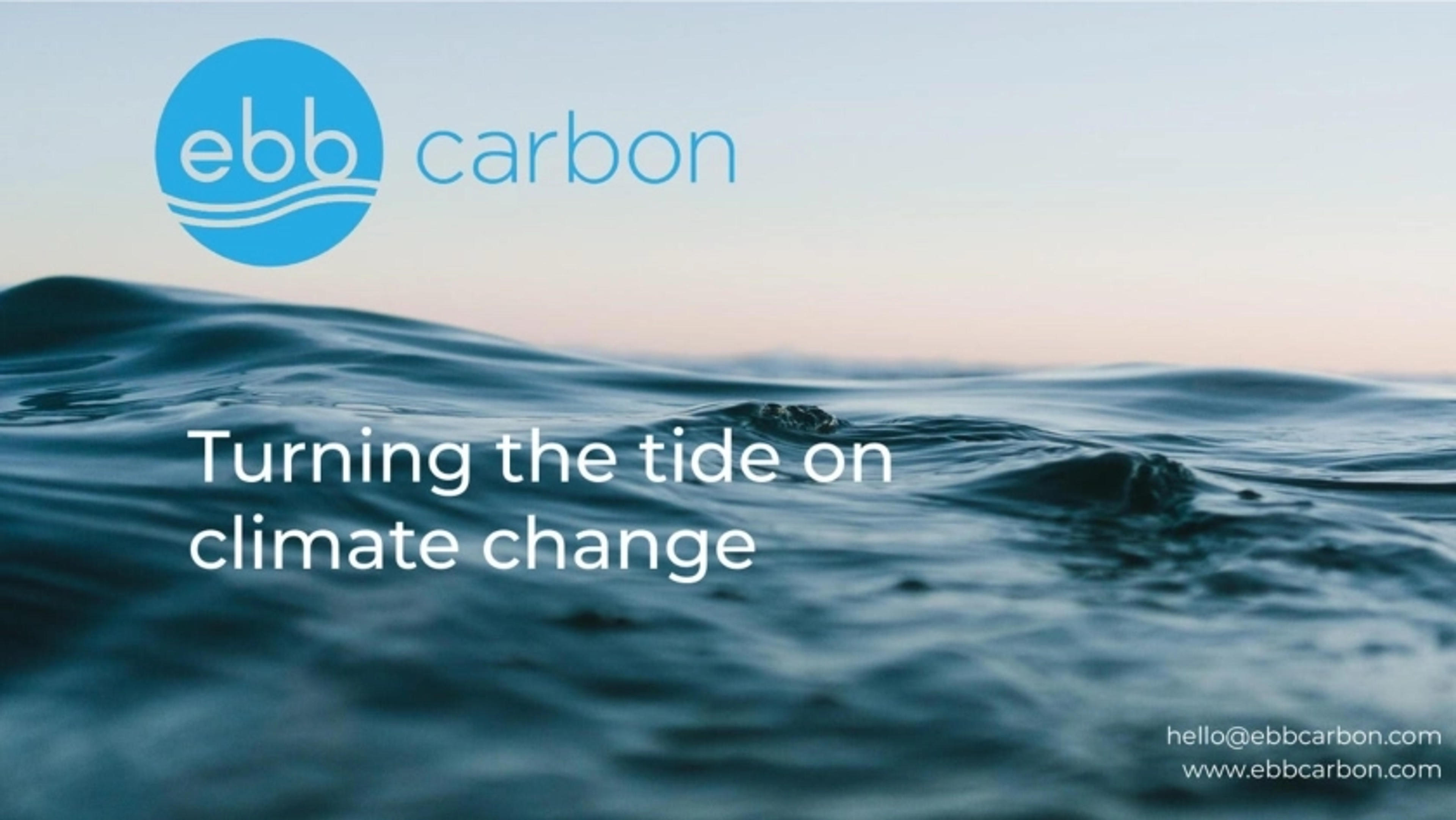 Ebbcarbon Deck - Page #1 - Title Slide