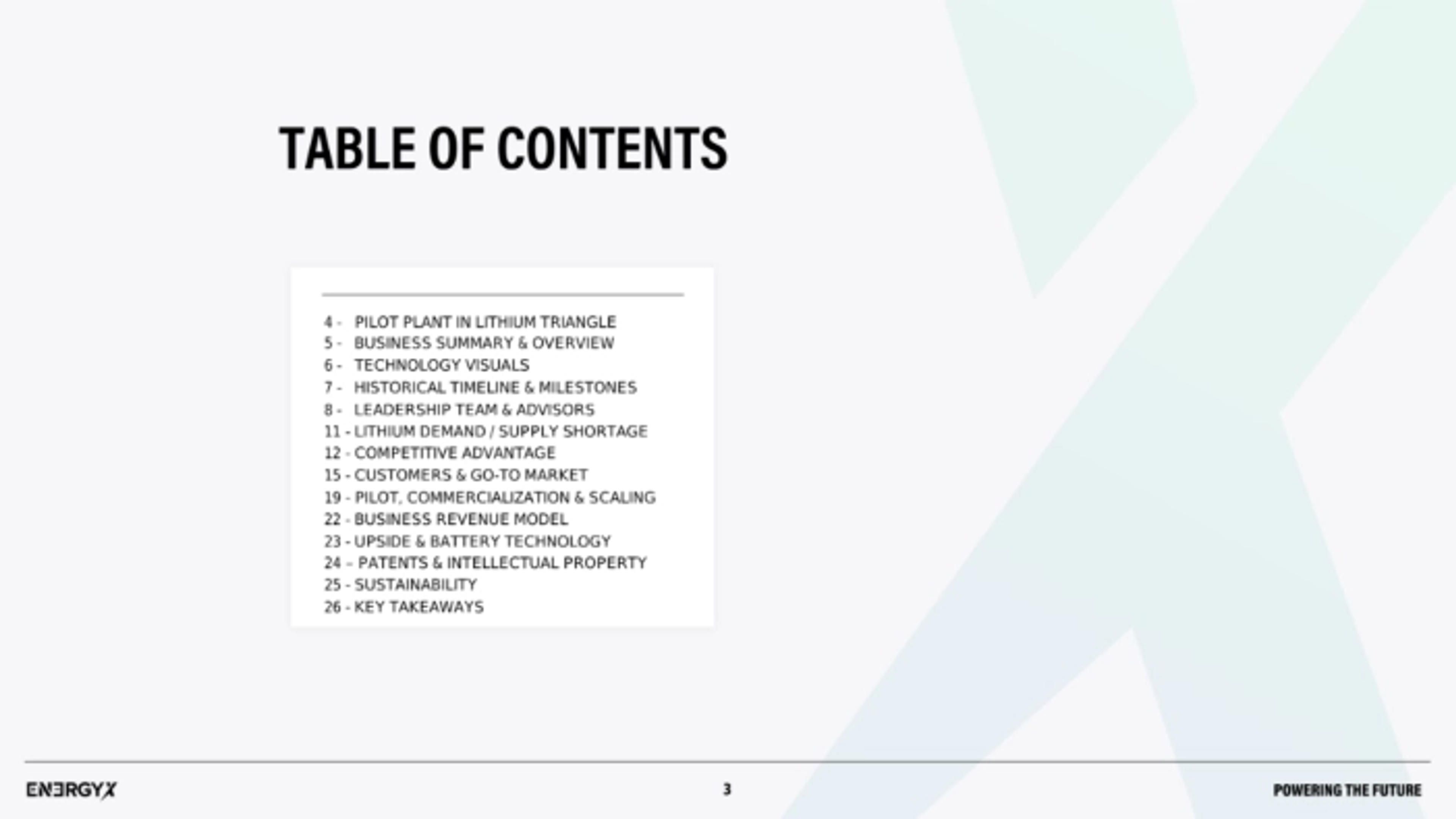 EnergyX Deck - Page #3 - Section Break Slide