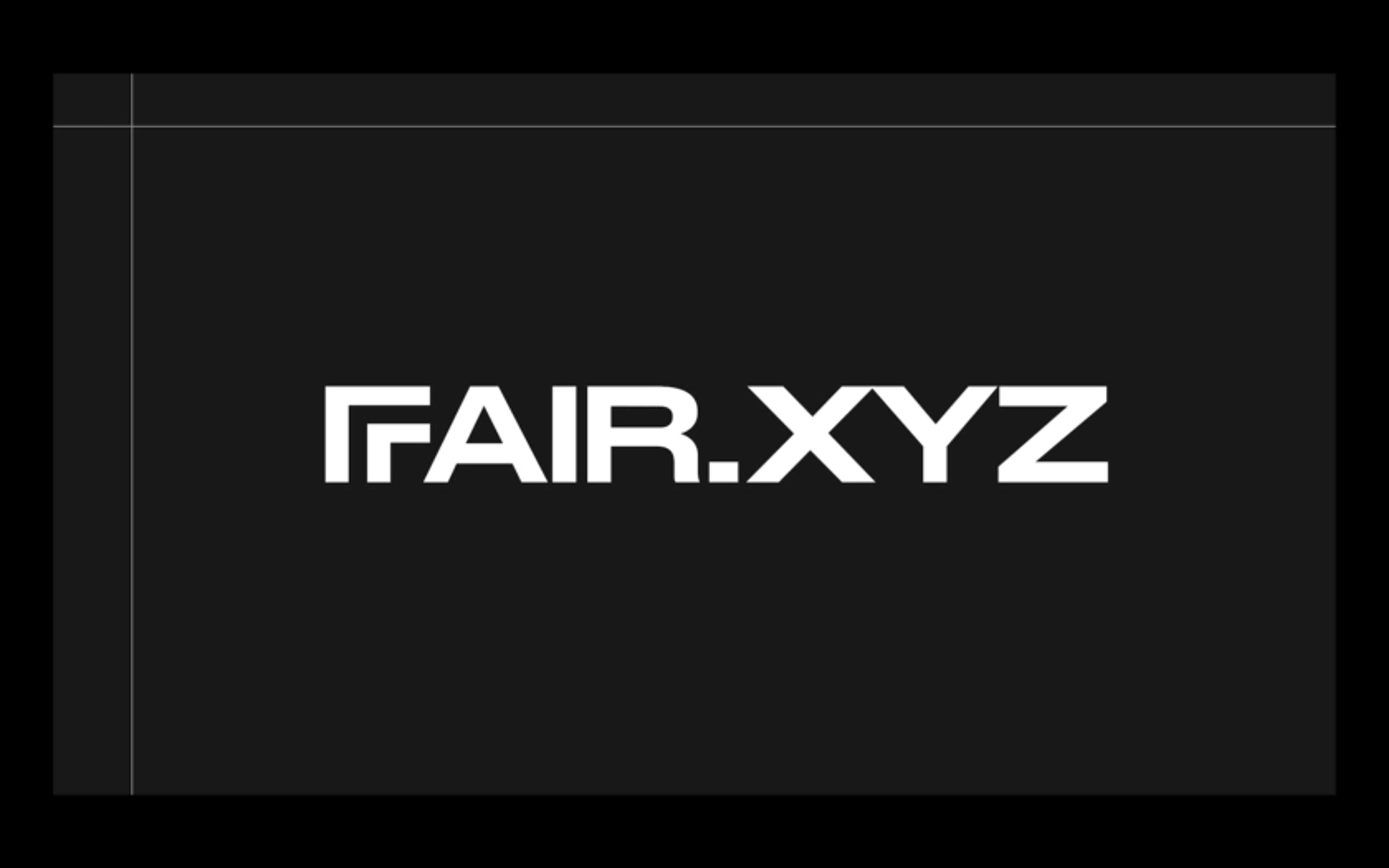 Fair.xyz Deck - Page #1 - Title Slide