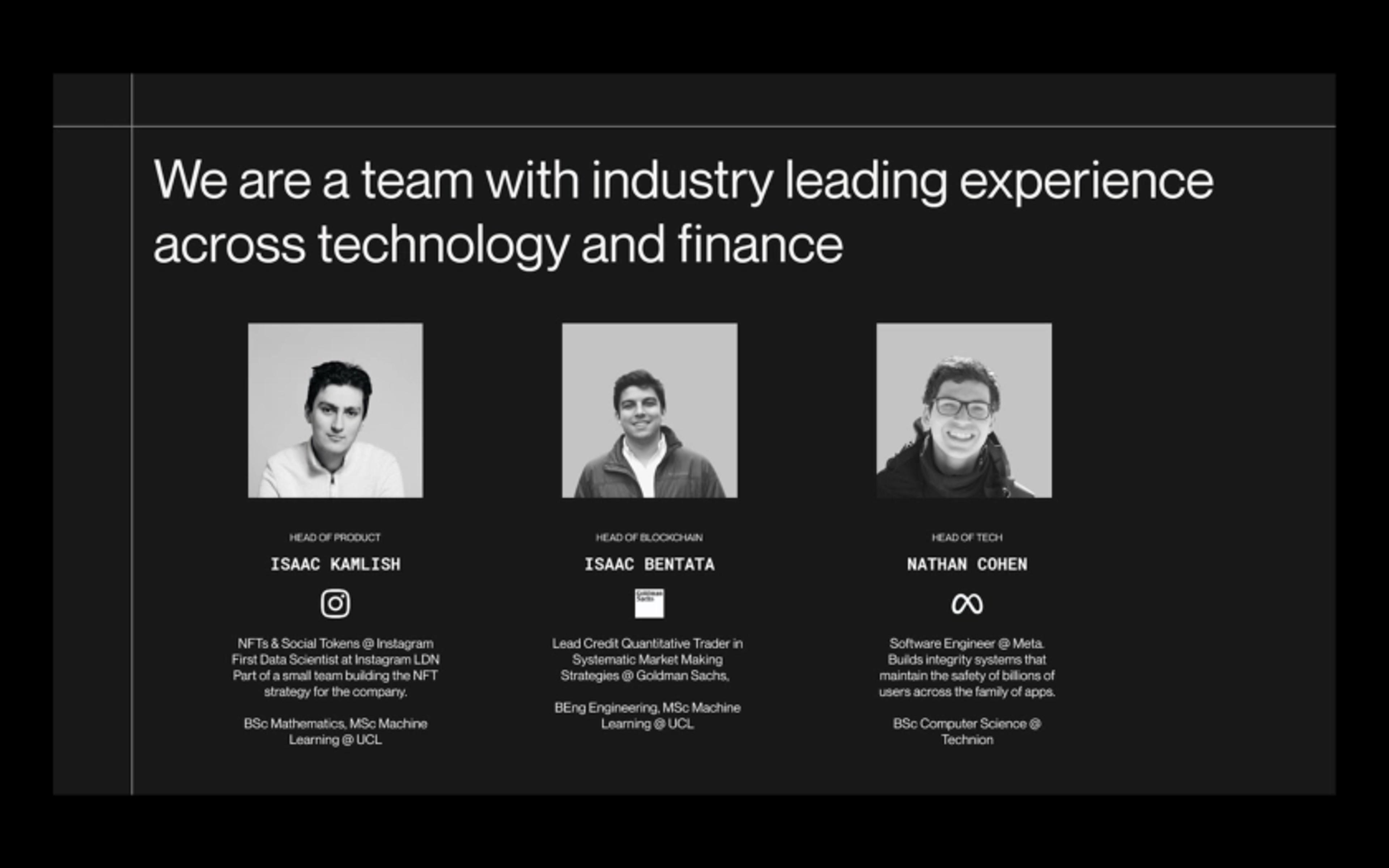 Fair.xyz Deck - Page #3 - Team Slide