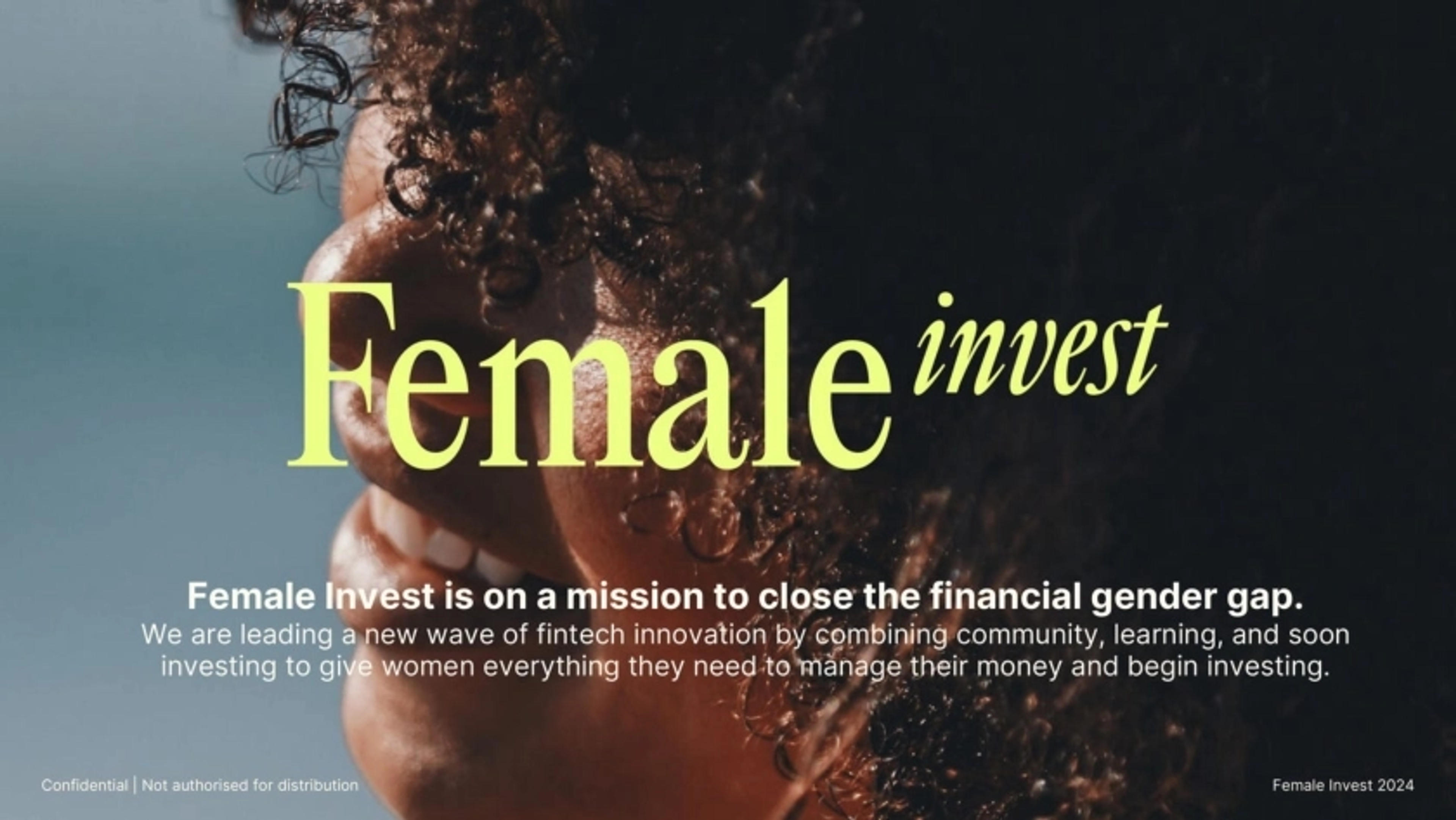 FemaleInvest Deck - Page #1 - Title Slide