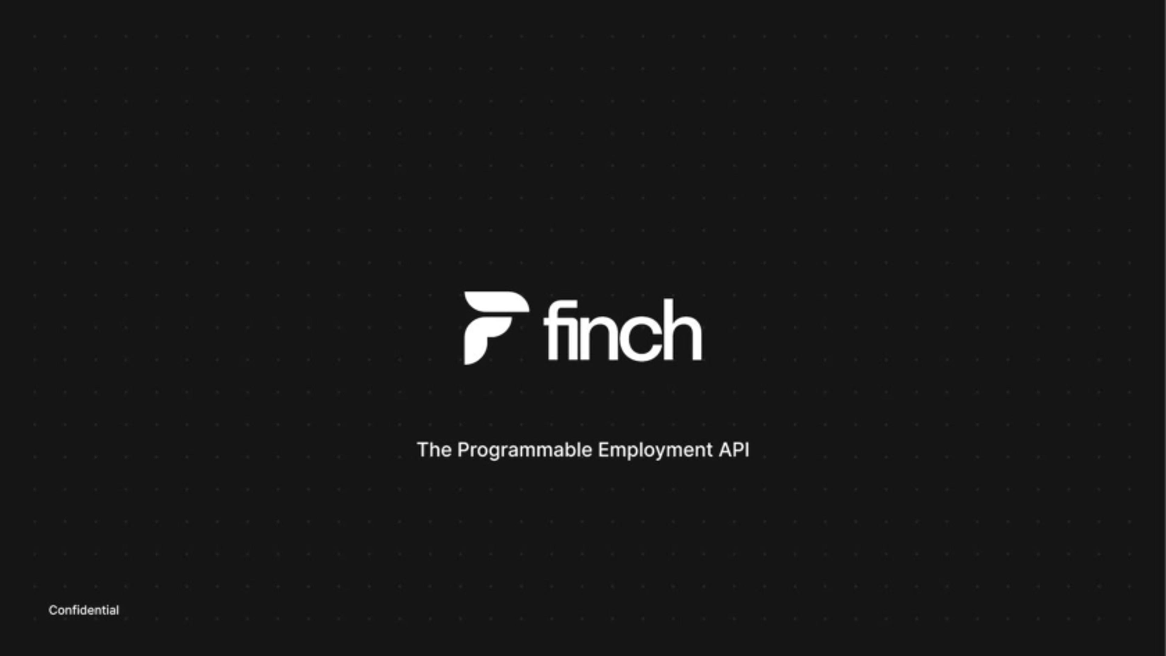 Finch Deck - Page #1 - Title Slide