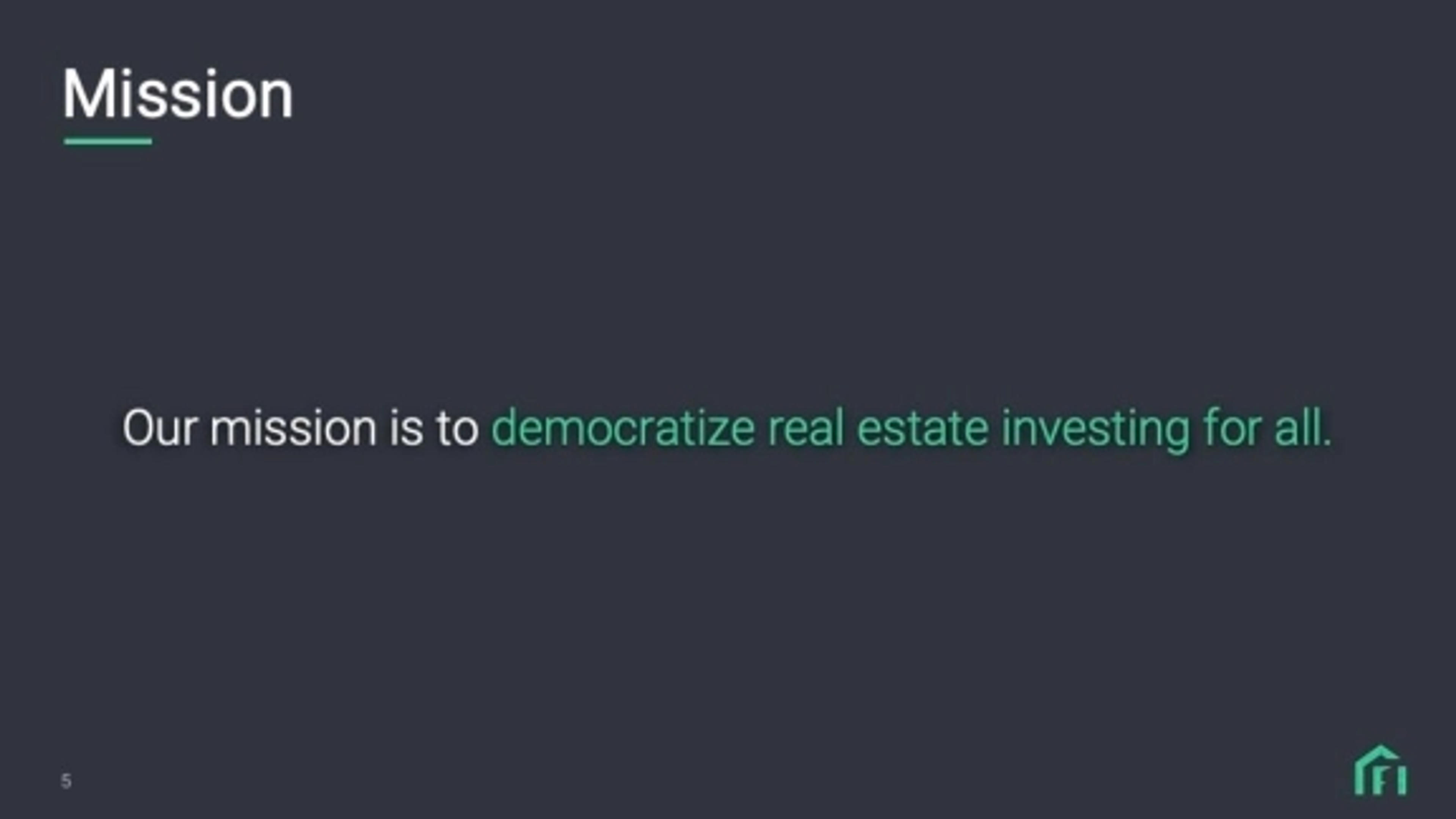 Fintor Deck - Page #5 - Mission-Vision Slide