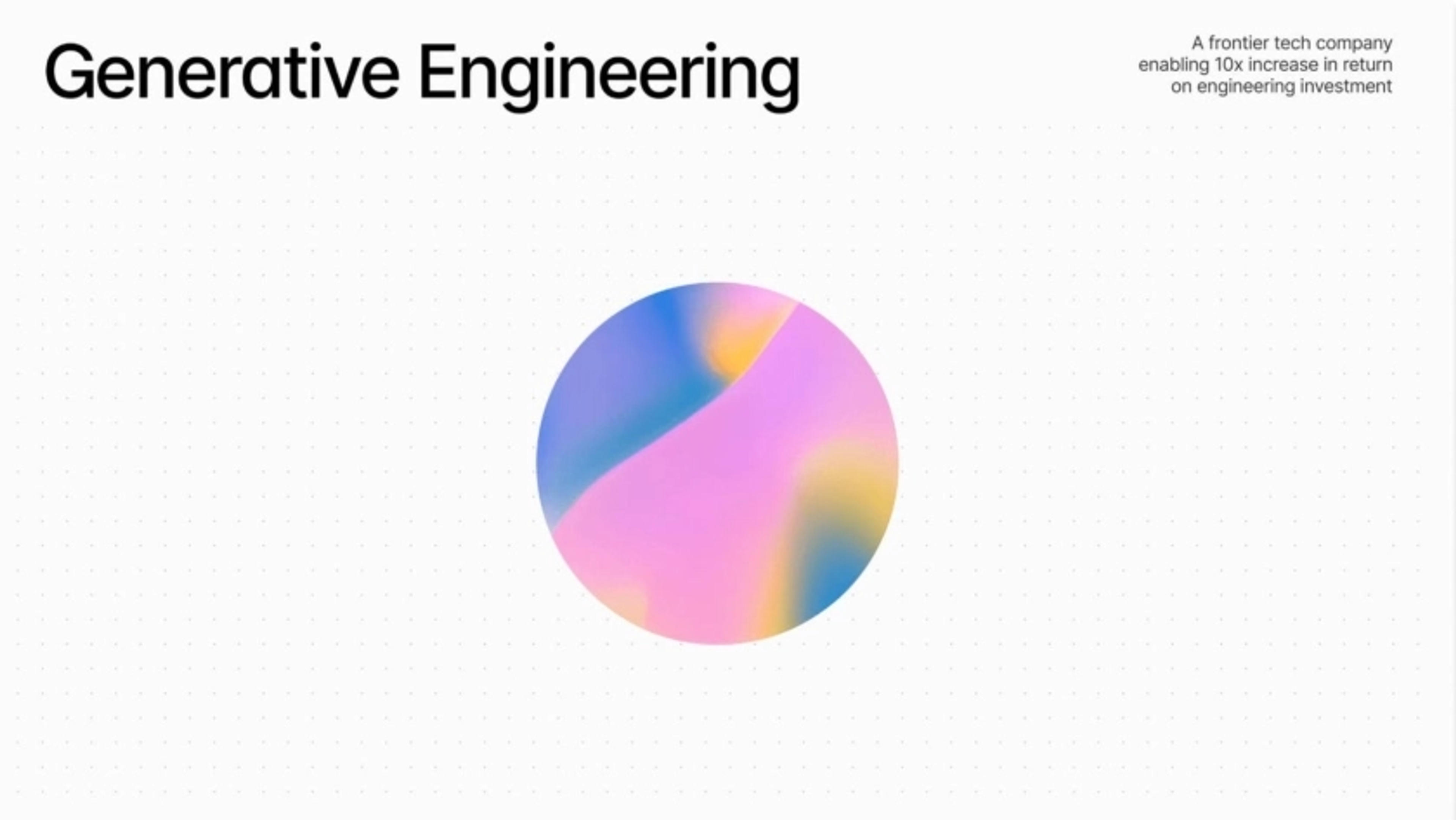 GenerativeEngineering Deck - Page #1 - Title Slide