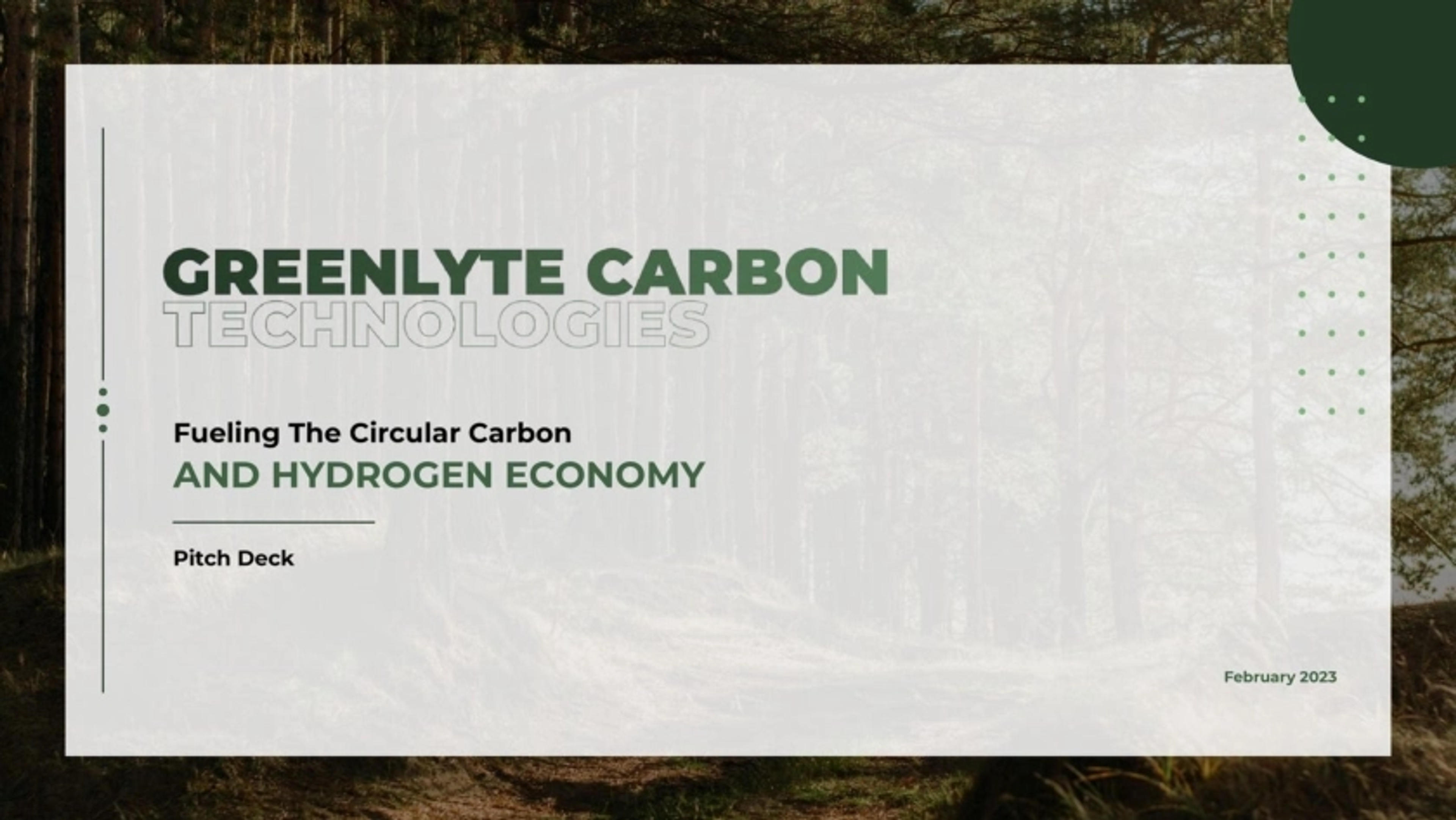 Greenlyte Deck - Page #1 - Title Slide