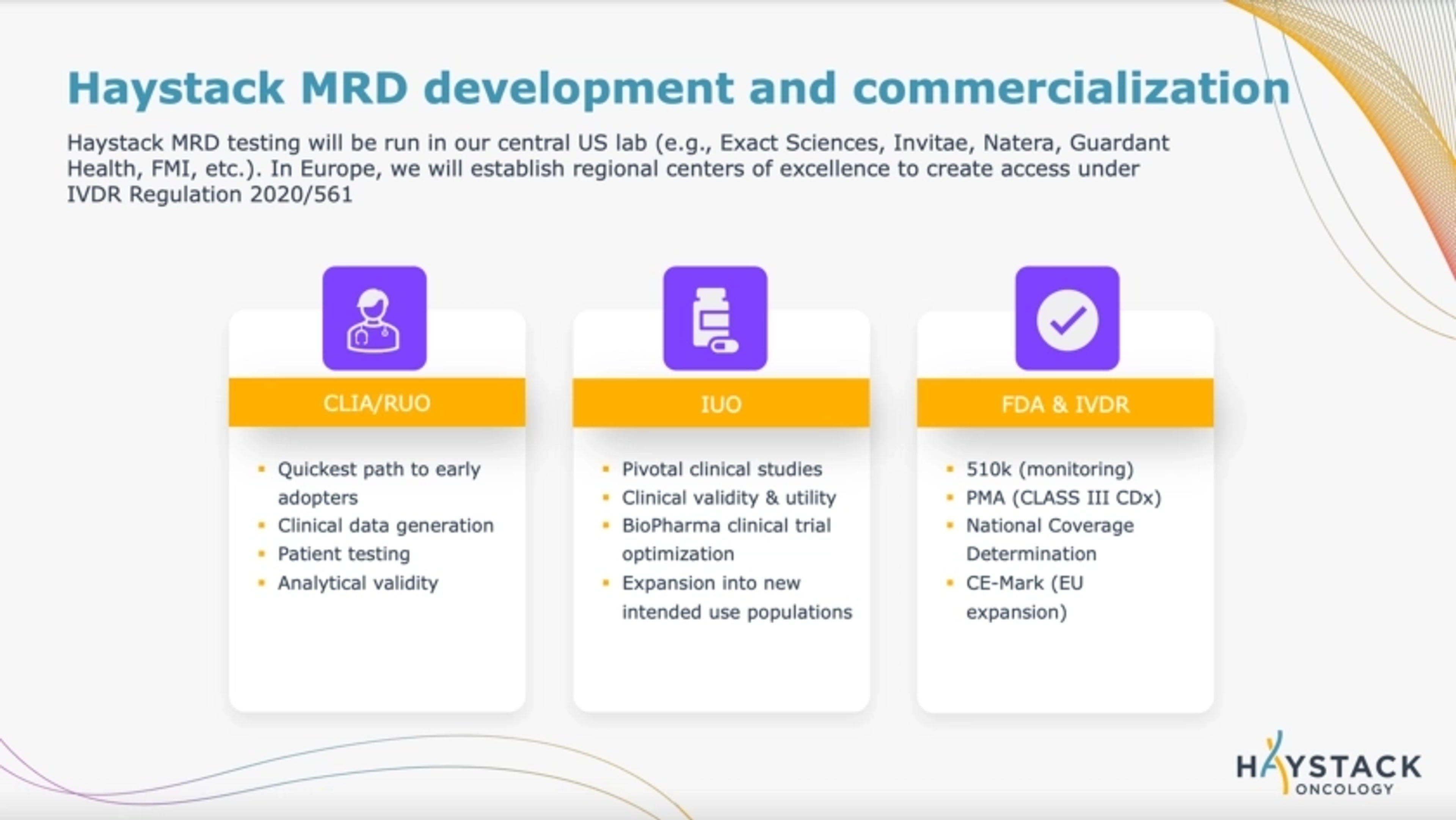 Haystack Oncology Deck - Page #23 - Roadmap Slide