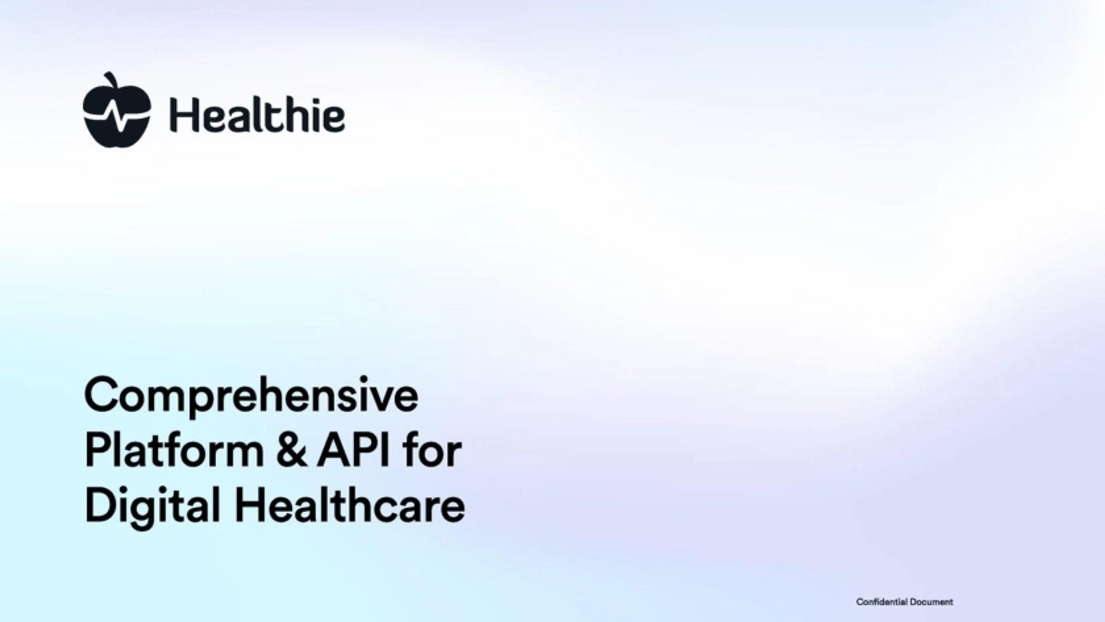 Healthie Deck - Page #1 - Title Slide