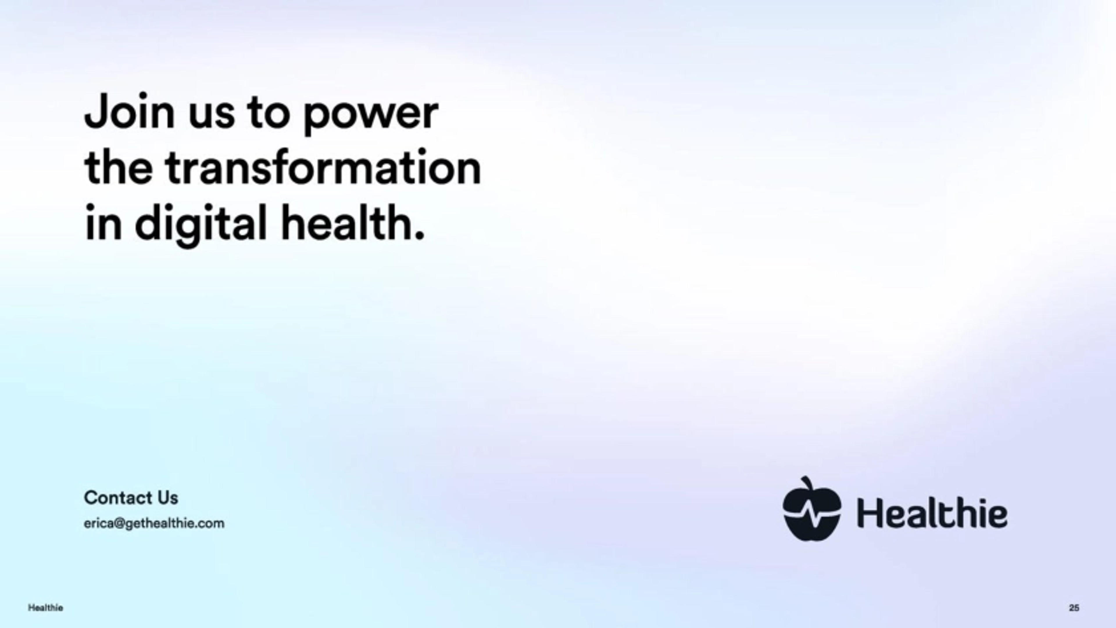 Healthie Deck - Page #17 - Closing Slide