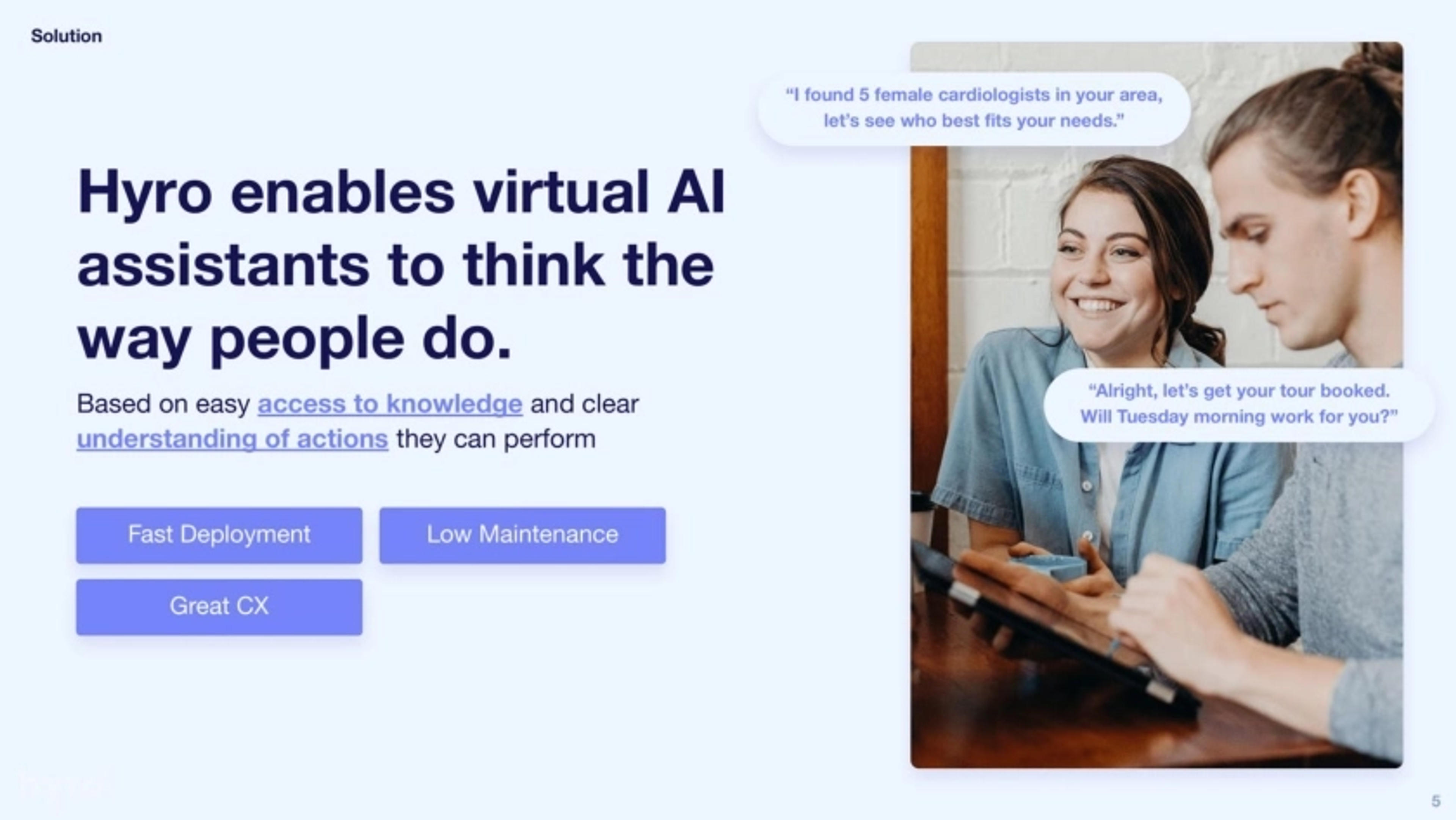 Hyro Deck - Page #5 - Solution Slide